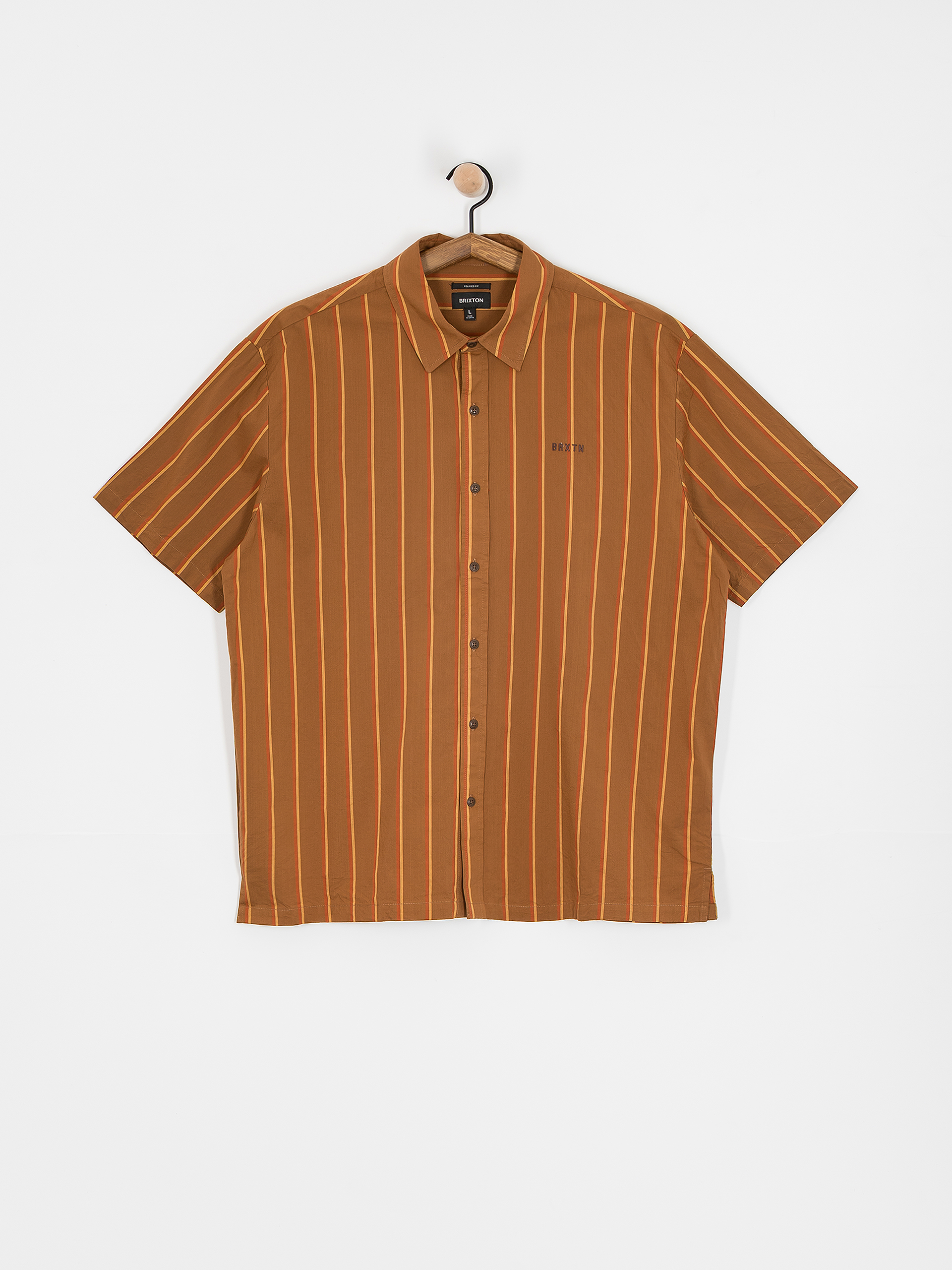 Koszula Brixton Cru Stripe (washed copper/burnt red/sunset)