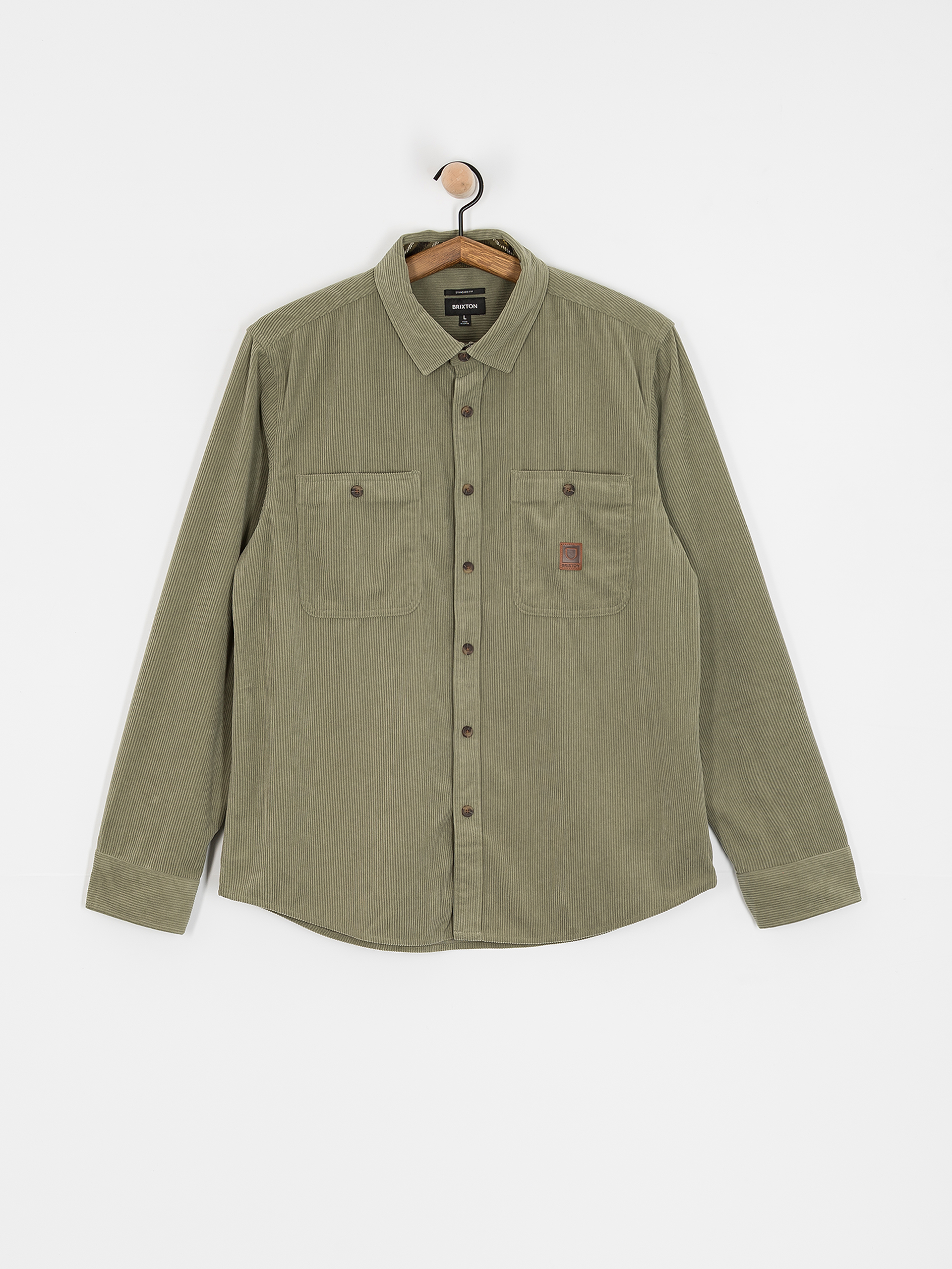 Koszula Brixton The Field Corduroy Overshirt (military olive)