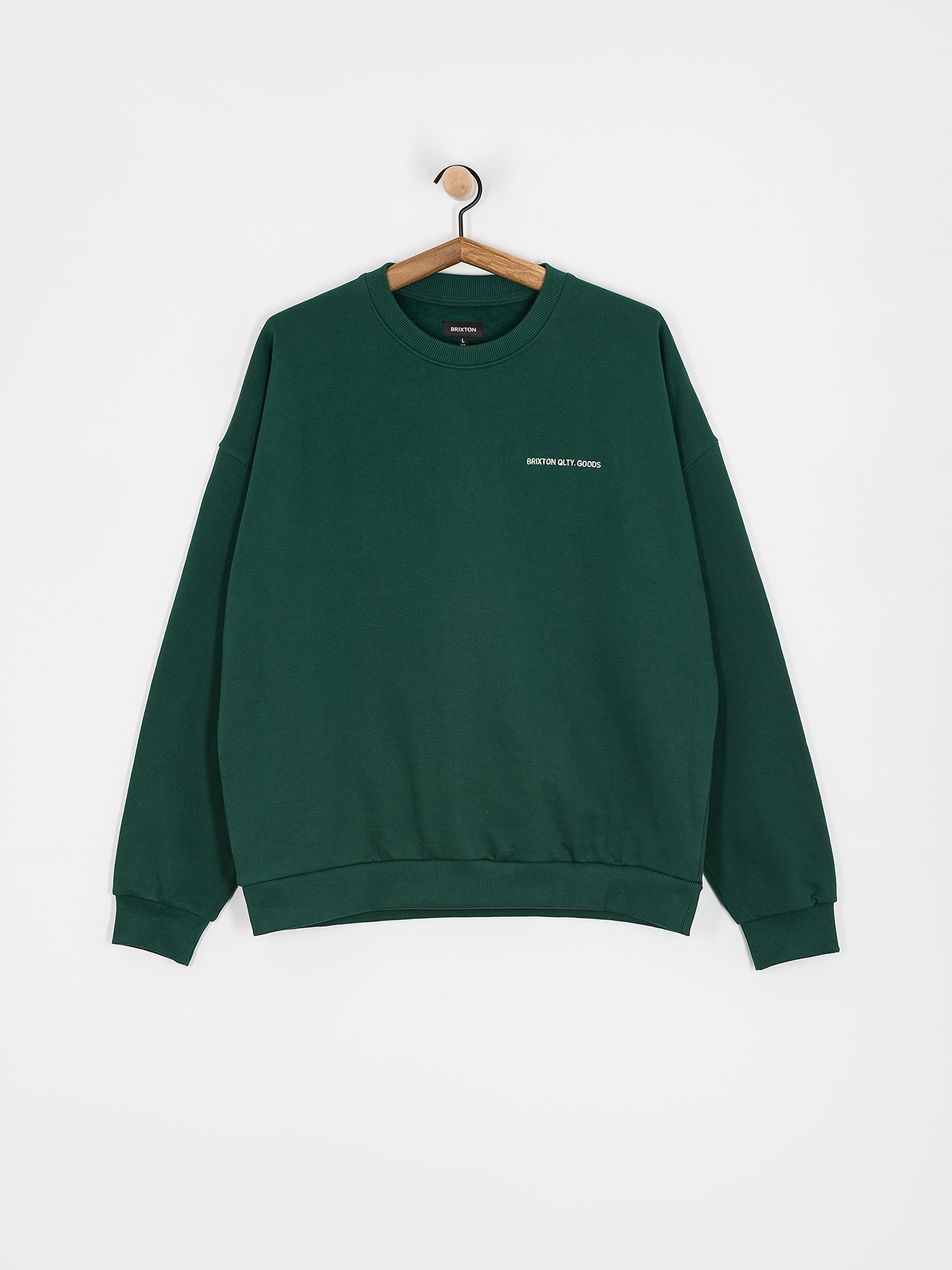 Bluza Brixton Embroidered Heavy Weight Crew (deep emerald)