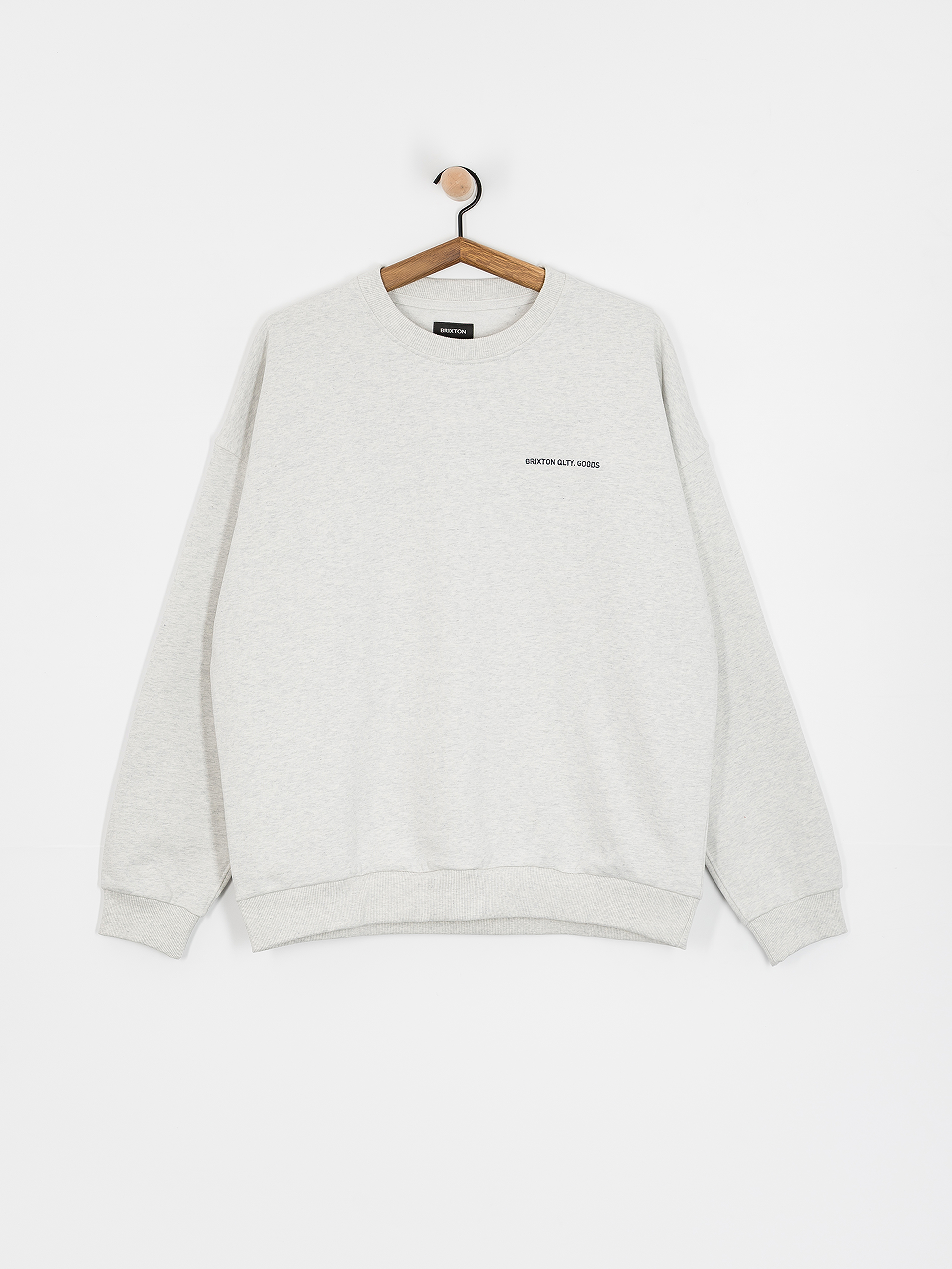 Bluza Brixton Embroidered Heavy Weight Crew (heather grey ash)