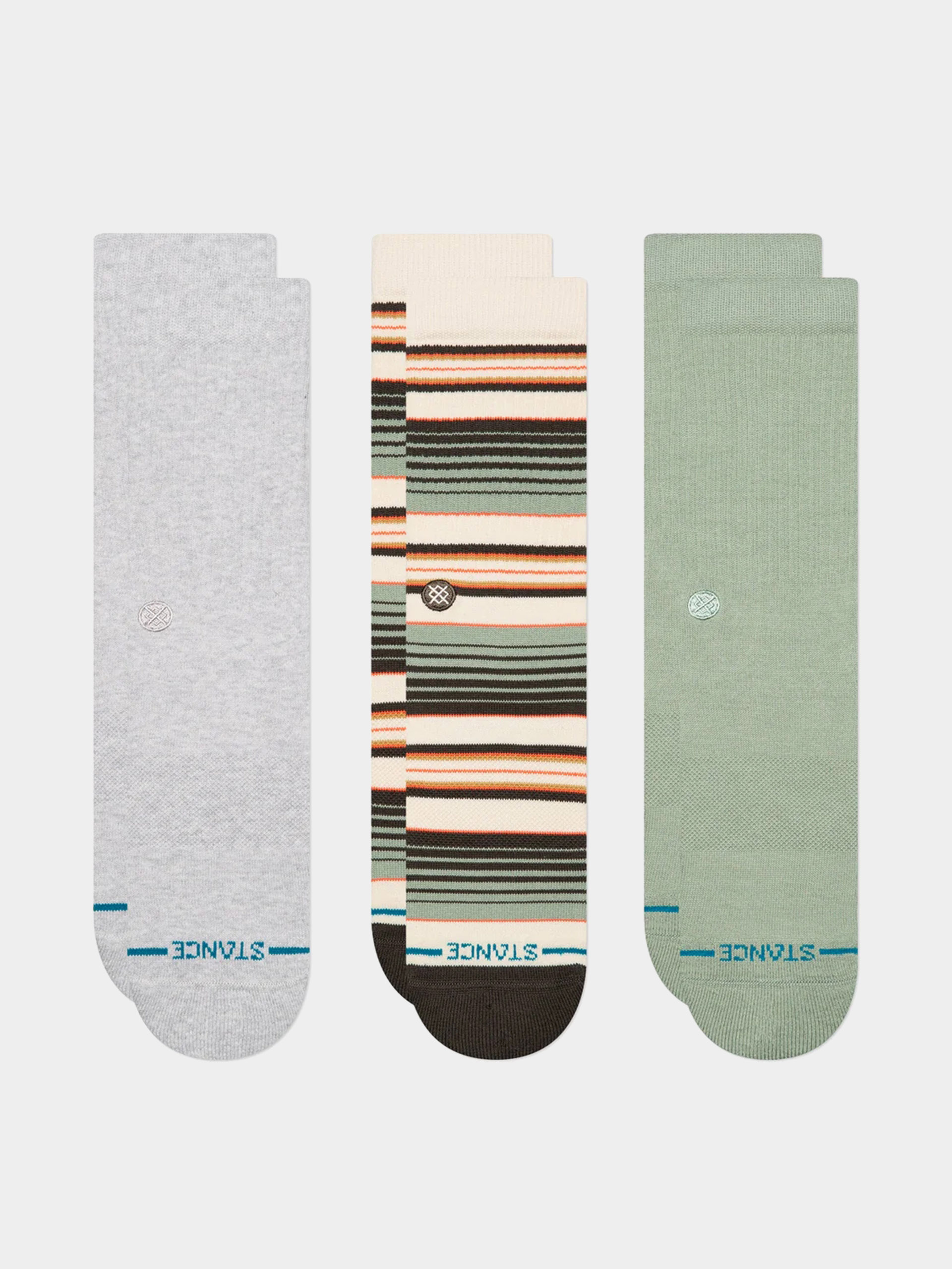 Skarpetki Stance Repeteur Crew 3 Pack (light heather)