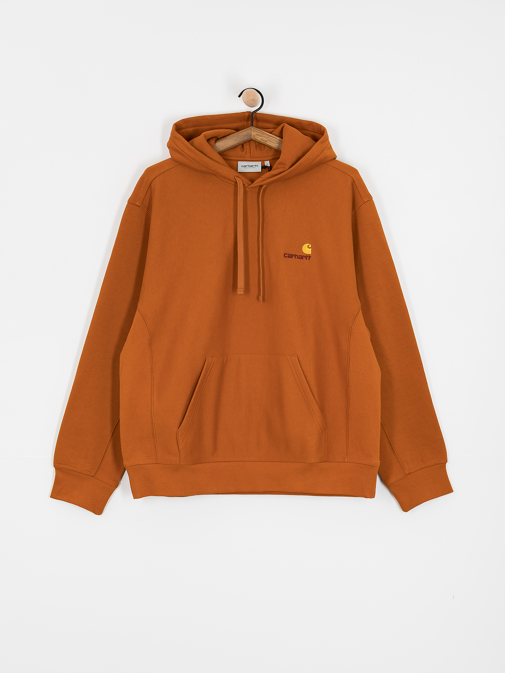 Bluza z kapturem Carhartt WIP American Script HD (sienna)