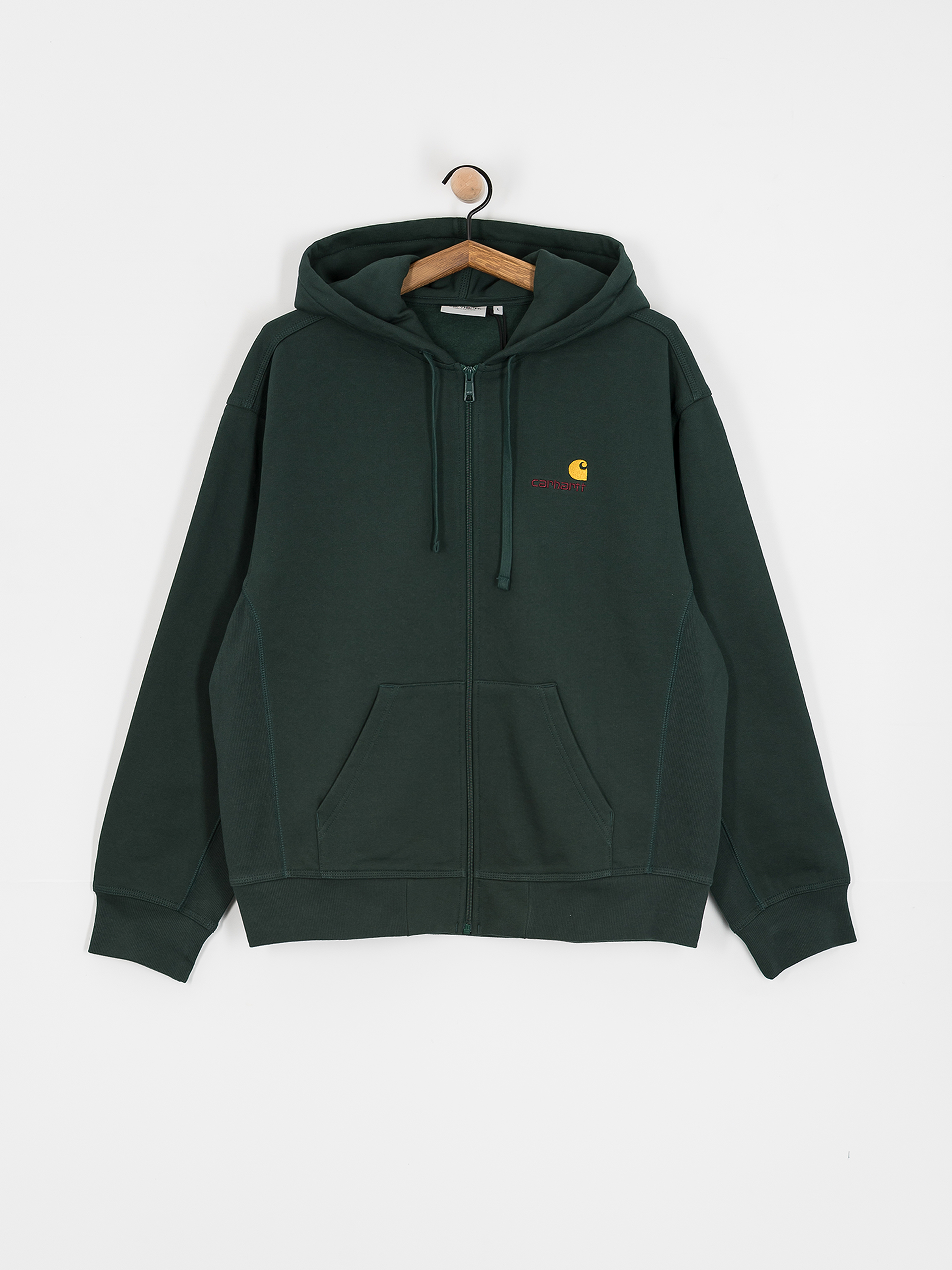 Bluza z kapturem Carhartt WIP American Script ZHD (conifer)