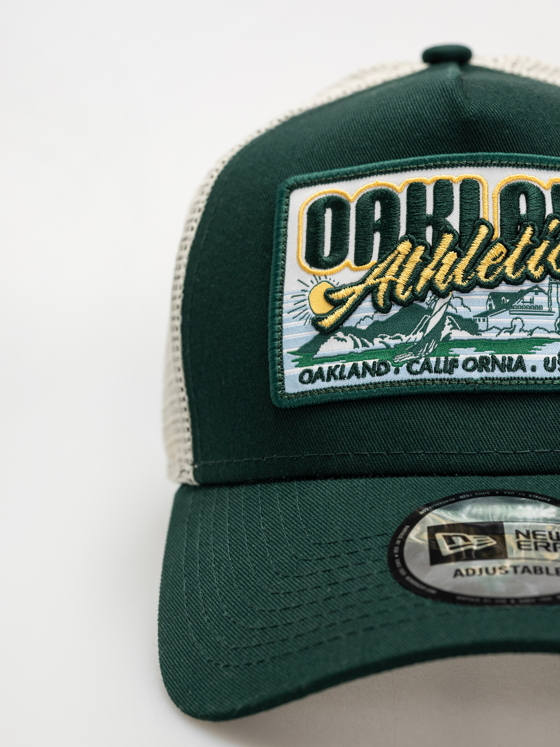 Czapka z daszkiem New Era MLB Patch Trucker Athletics (dark green)
