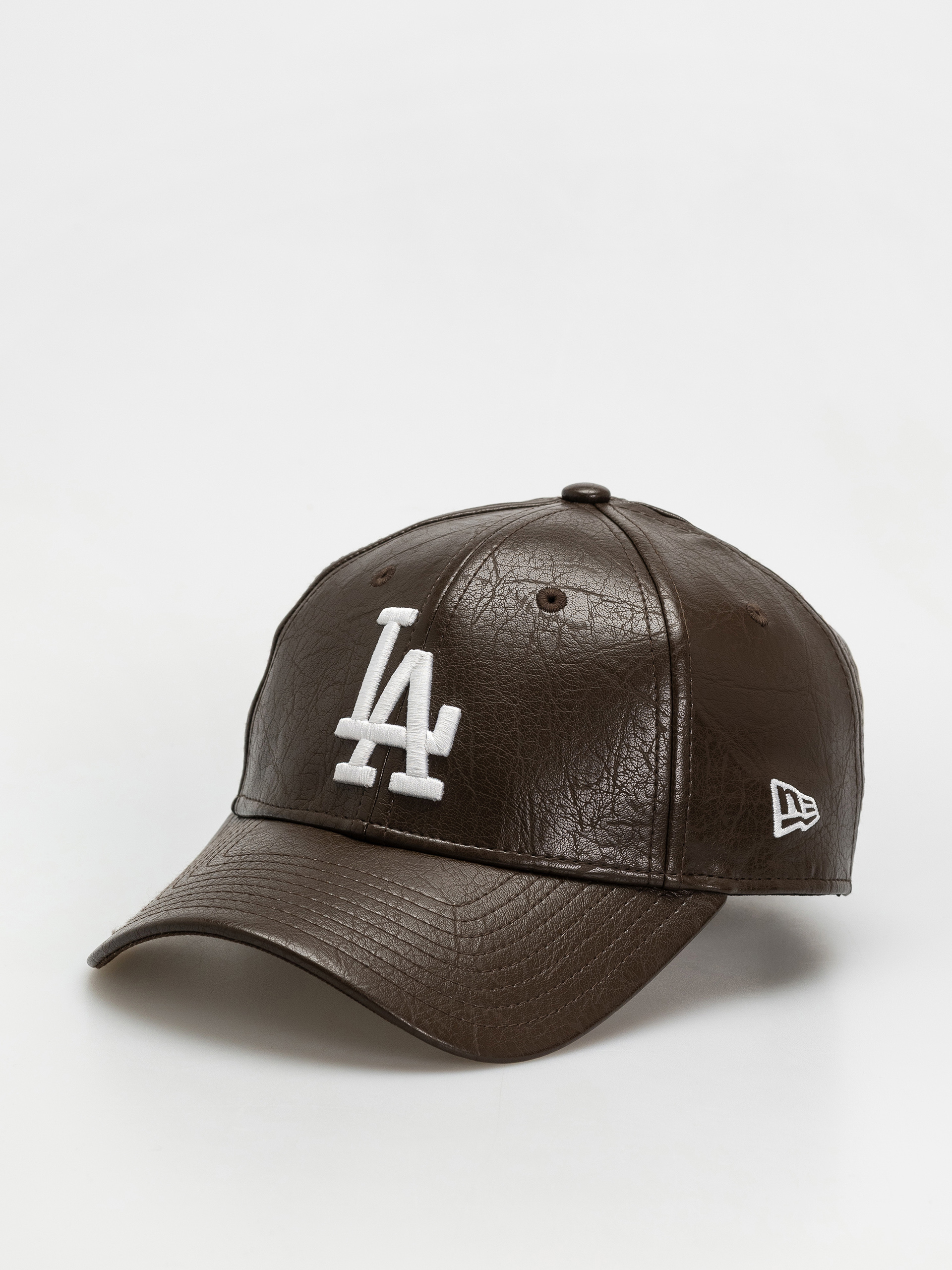 Czapka z daszkiem New Era Crinkled Pu 9Forty La Dodgers Wmn (dark brown)