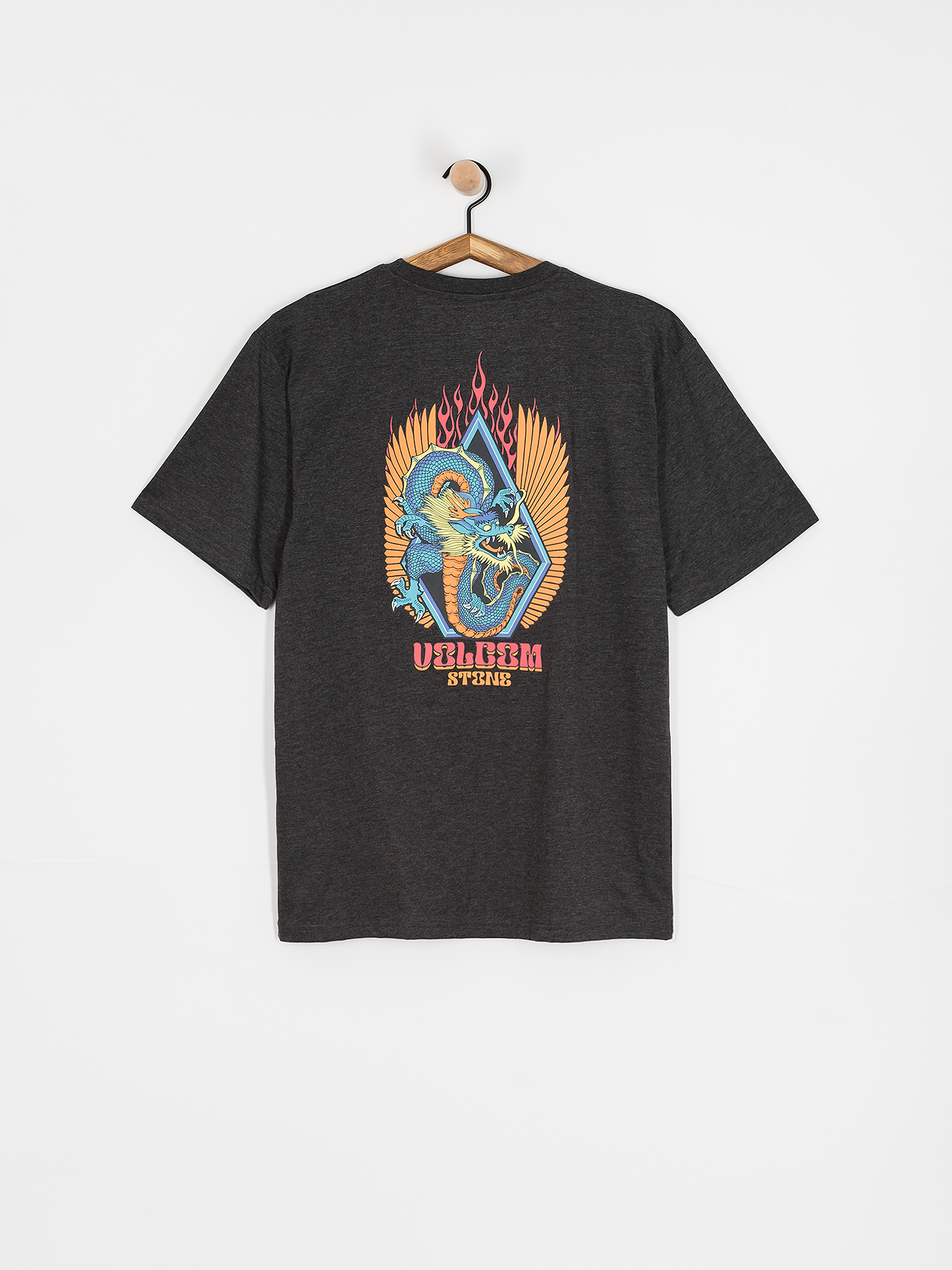 T-shirt Volcom Draggin Stone Hth (heather black)