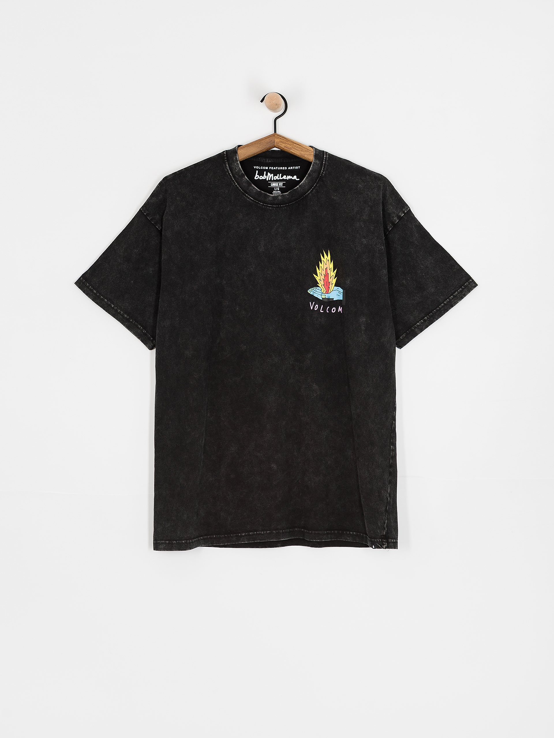 T-shirt Volcom Fa Bob Mollema 1 Lse (light acid black)