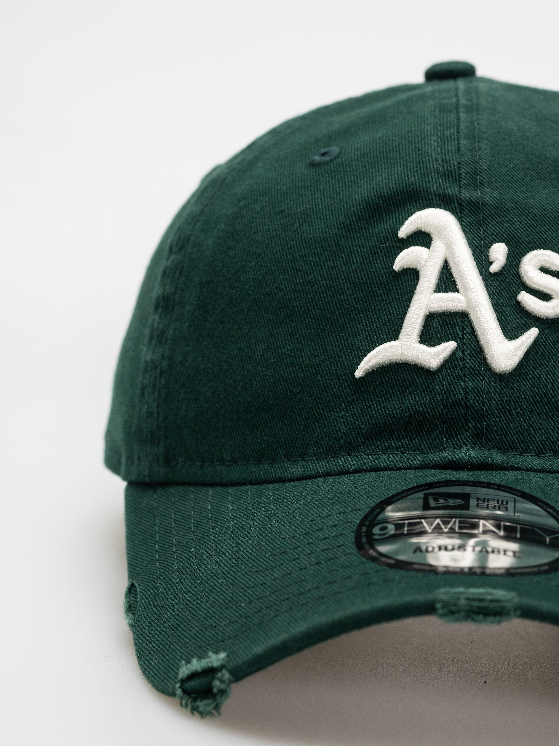 Czapka z daszkiem New Era Distressed 9Twenty Athletics (dark green)
