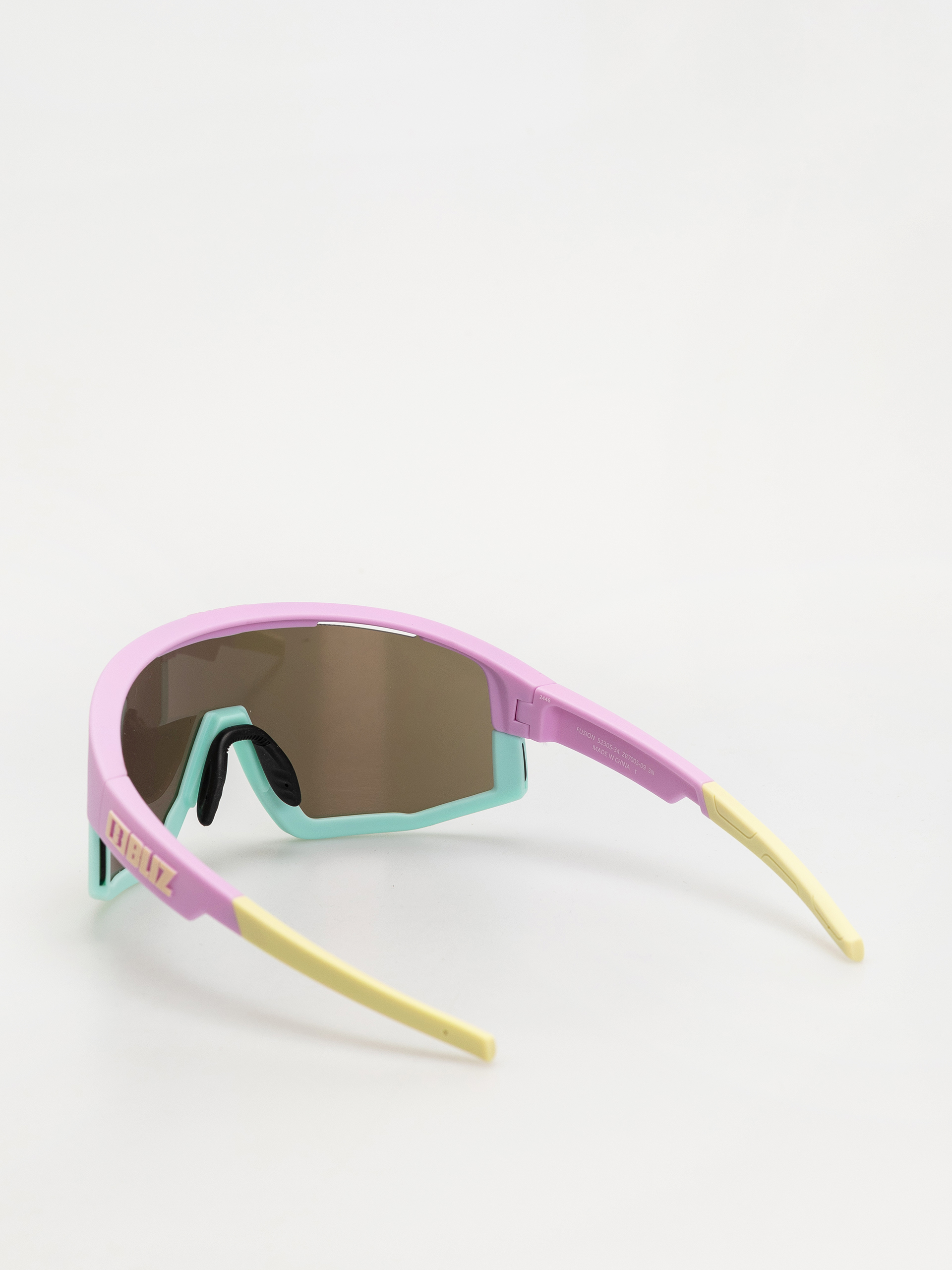 Okulary przeciwsłoneczne Bliz Fusion (matt pastel purple w yellow logo matt mint jawbone + spare jawbone in yellow/brown w pink 