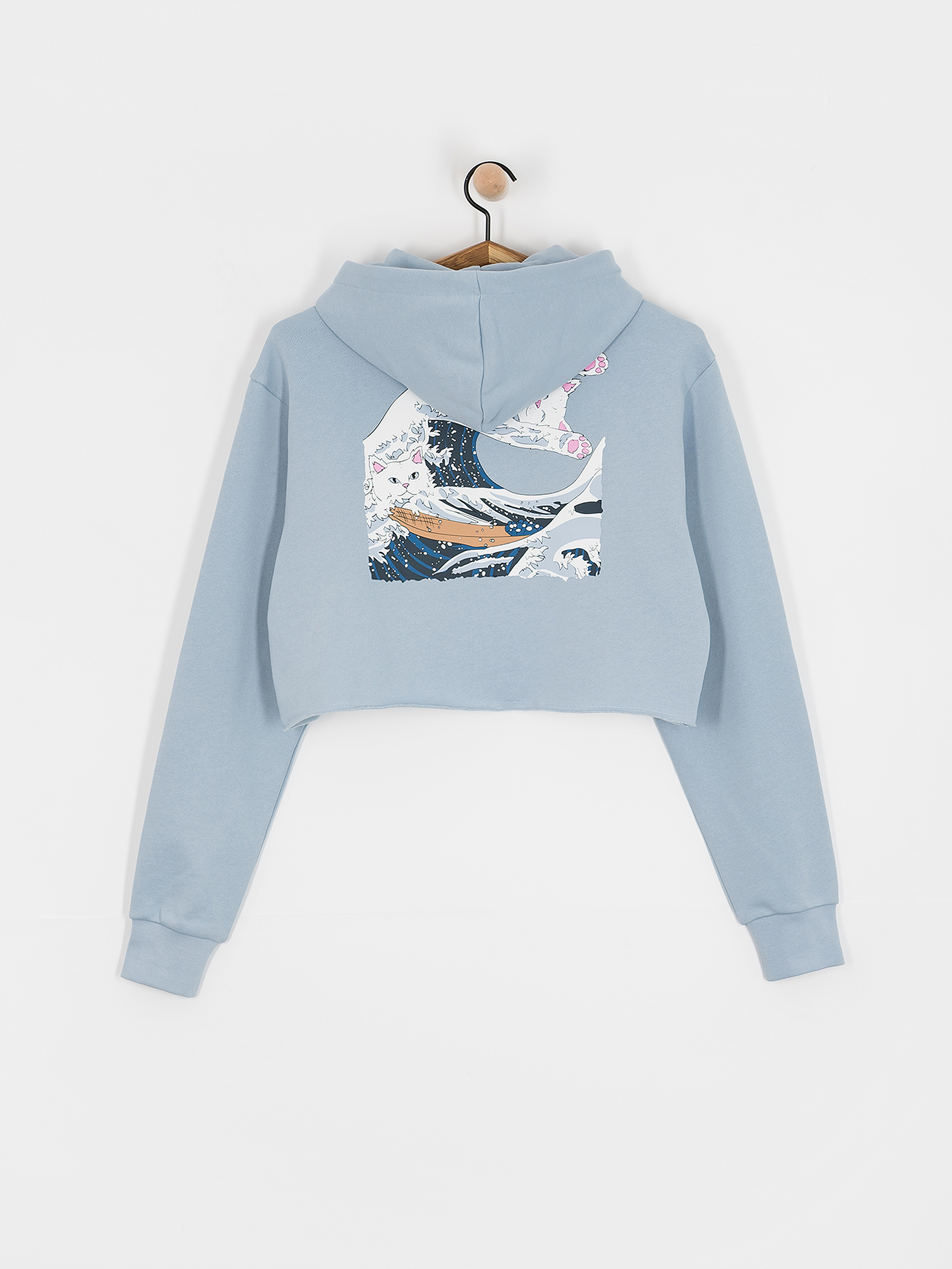 Bluza z kapturem RipNDip Great Wave HD Wmn (powder blue)