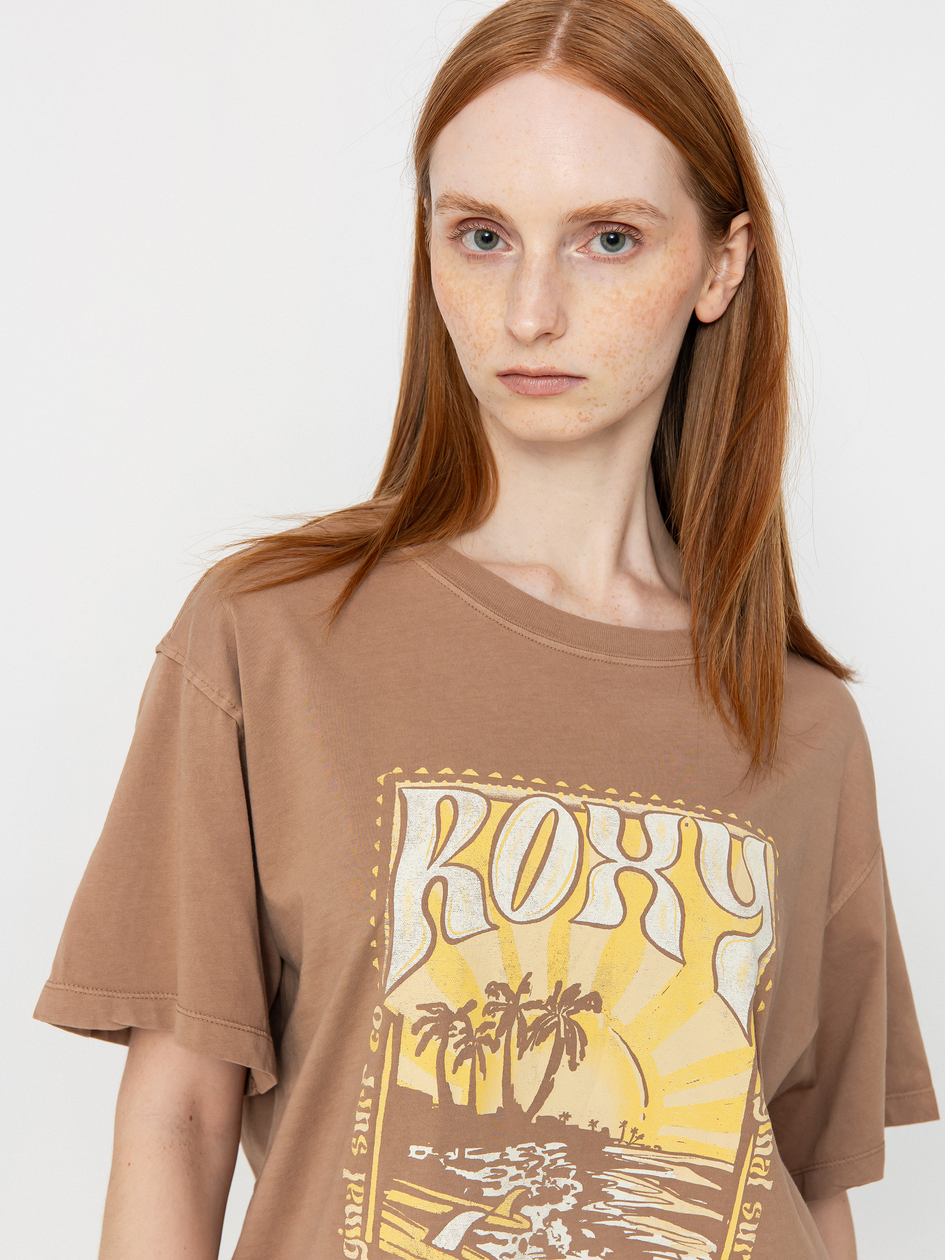 T-shirt Roxy Sunnyoversize Enzyme Wash Wmn (portabella)