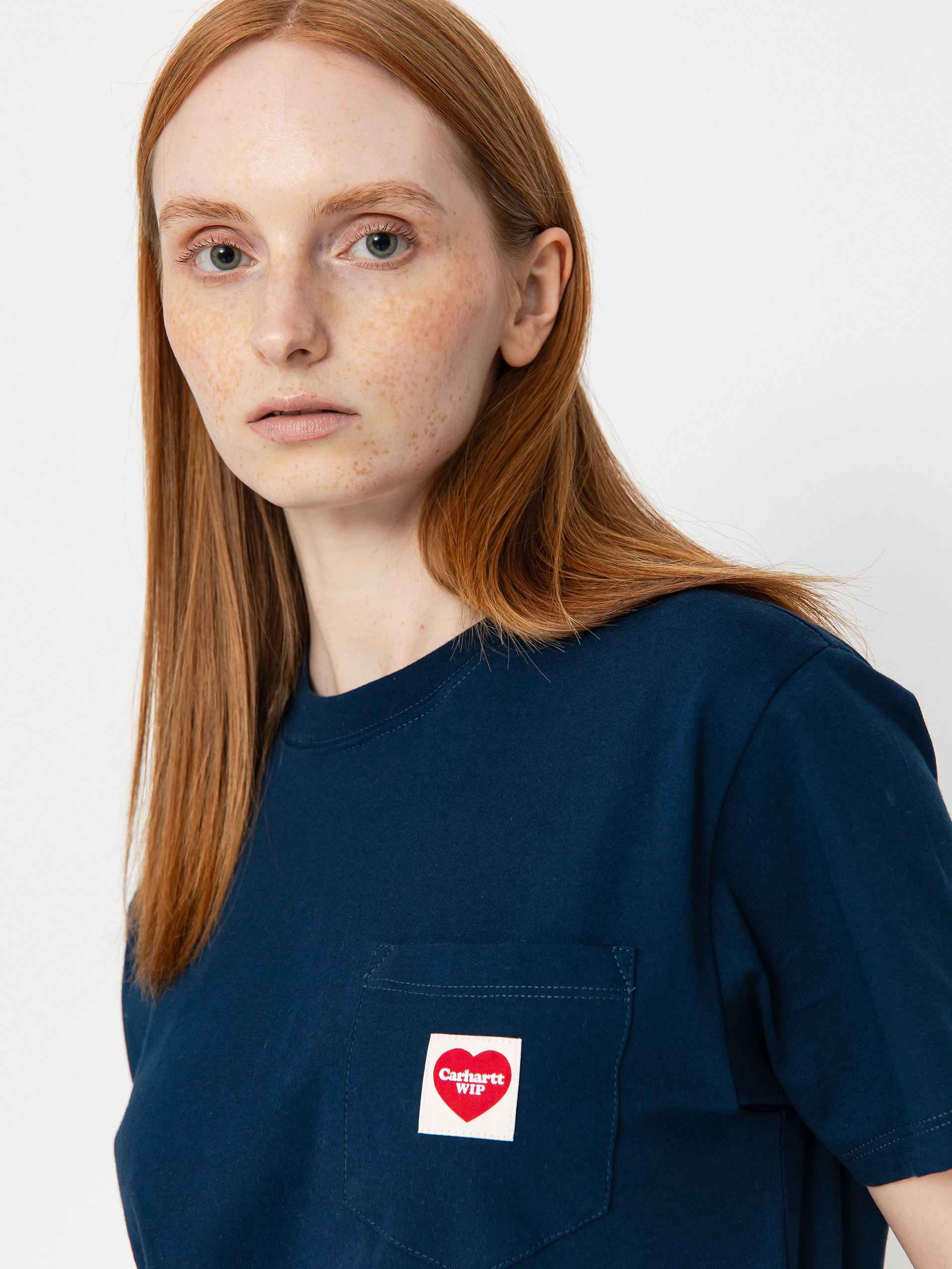 T-shirt Carhartt WIP Pocket Heart Wmn (ink/red)