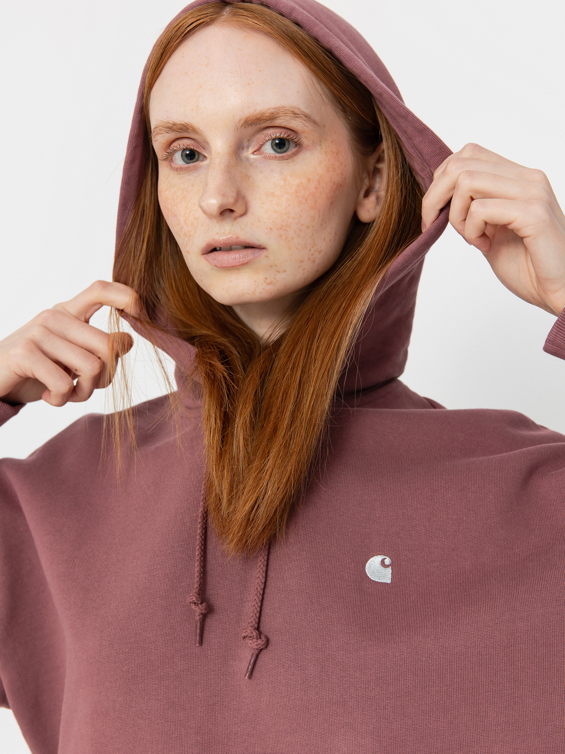 Bluza z kapturem Carhartt WIP Casey HD Wmn (dusky pink/silver)