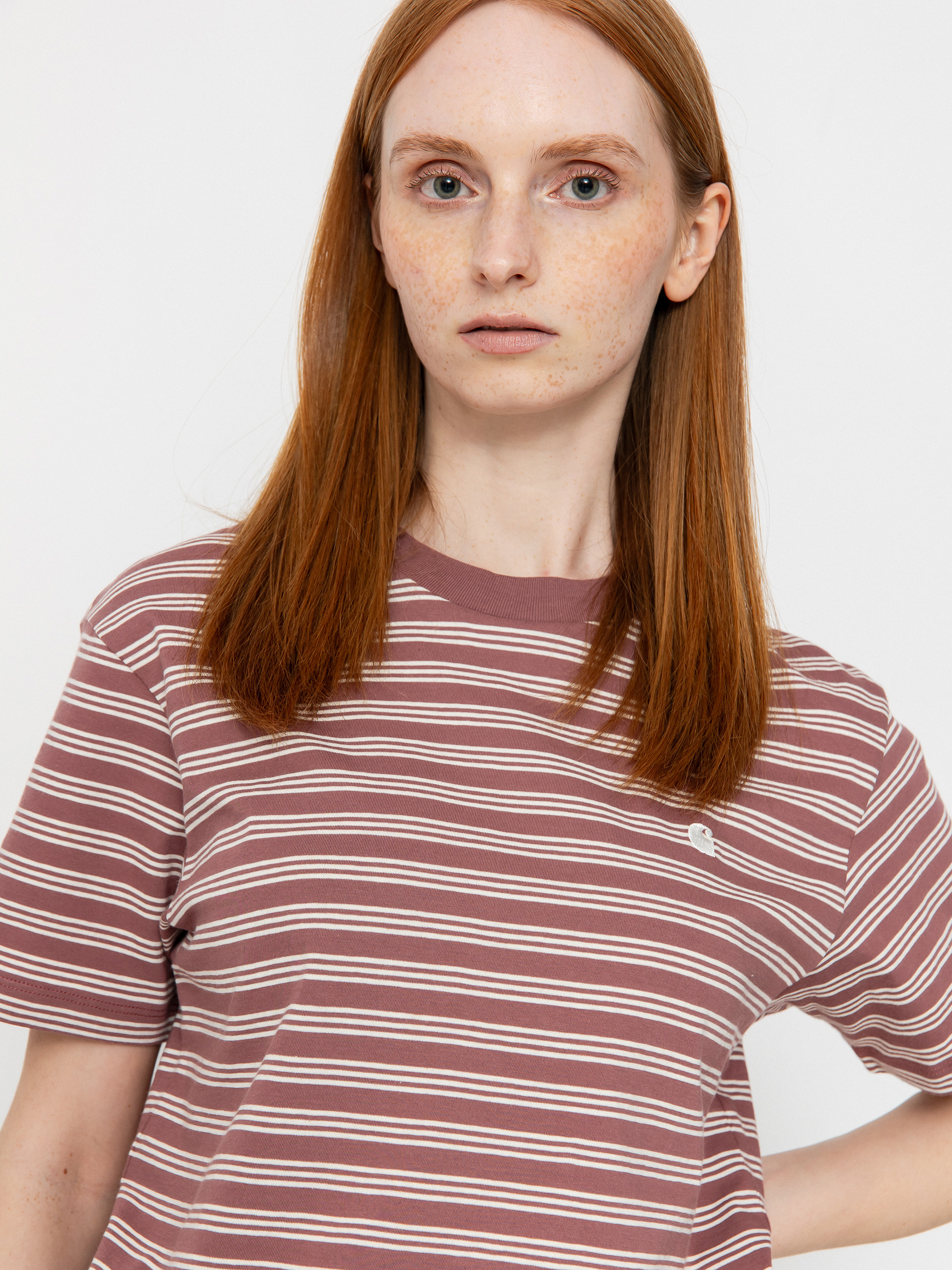 T-shirt Carhartt WIP Sydney Wmn (sydney stripe/dusky pink)