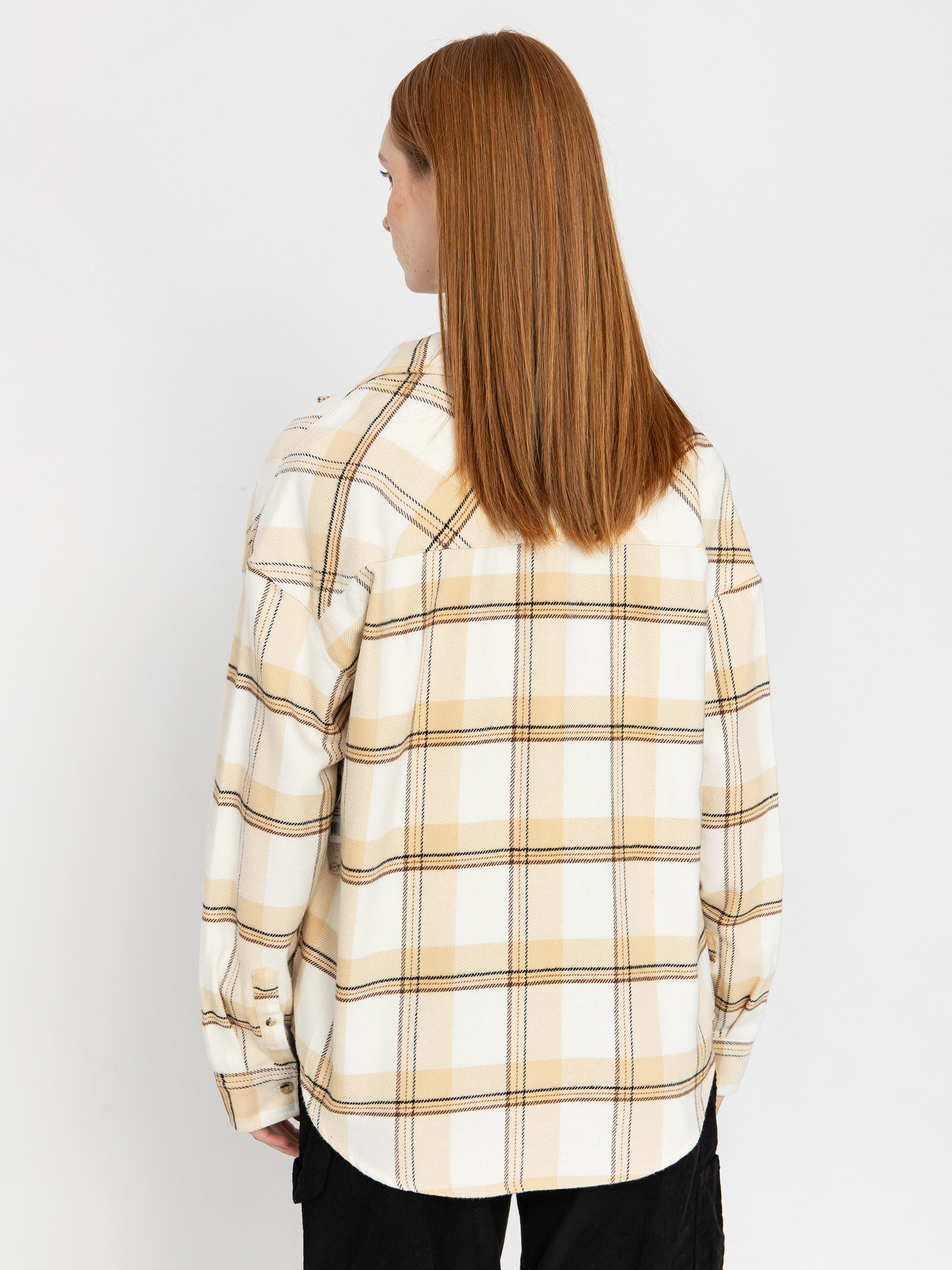 Koszula Brixton Bowery Classic Flannel Wmn (off white/semolina/washed copp)