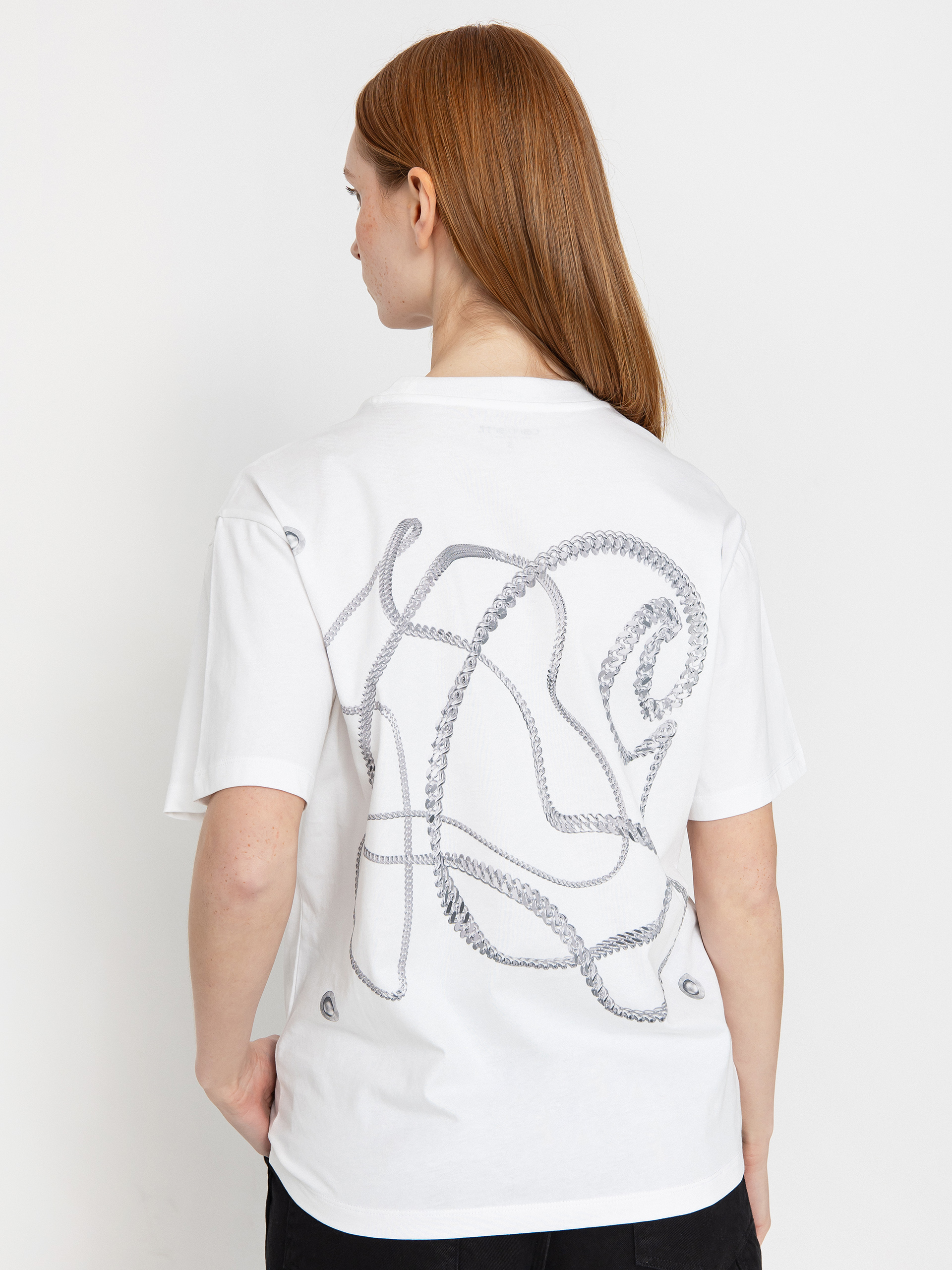 T-shirt Carhartt WIP Chain Link Wmn (white/silver)
