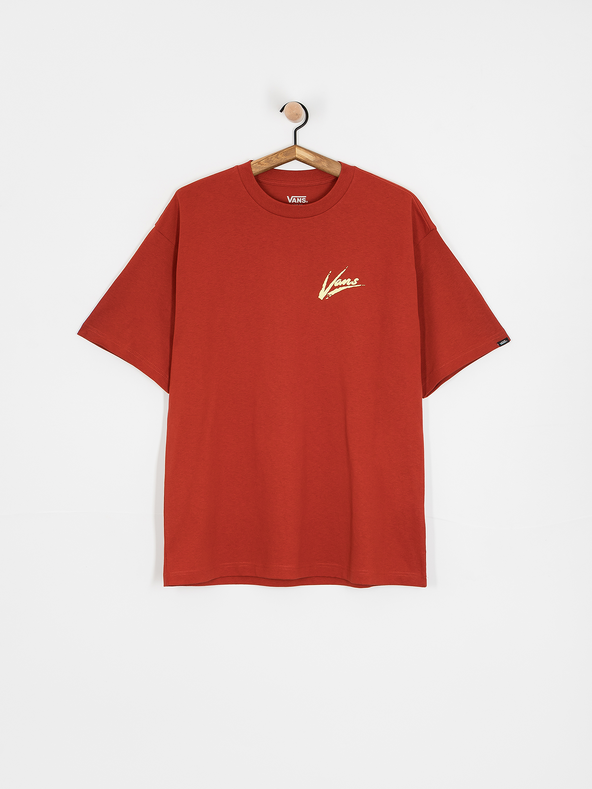 T-shirt Vans Brush Script Loose (red ochre)