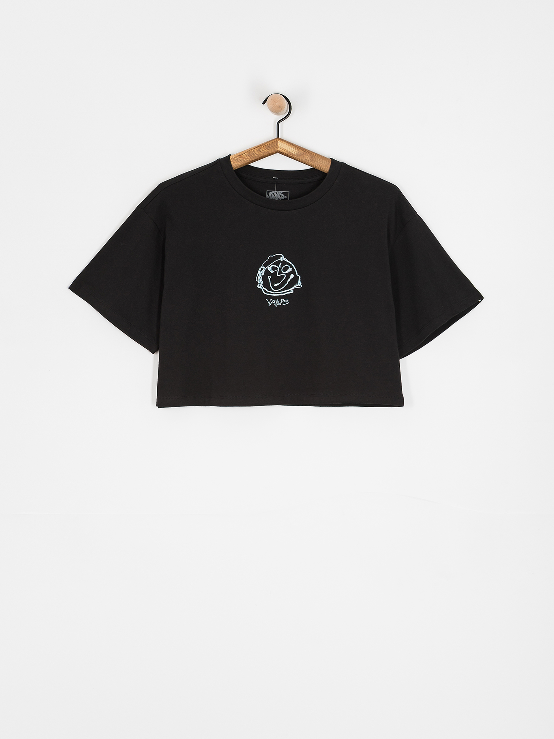 T-shirt Vans Grinning Face Relax Crop Wmn (black)