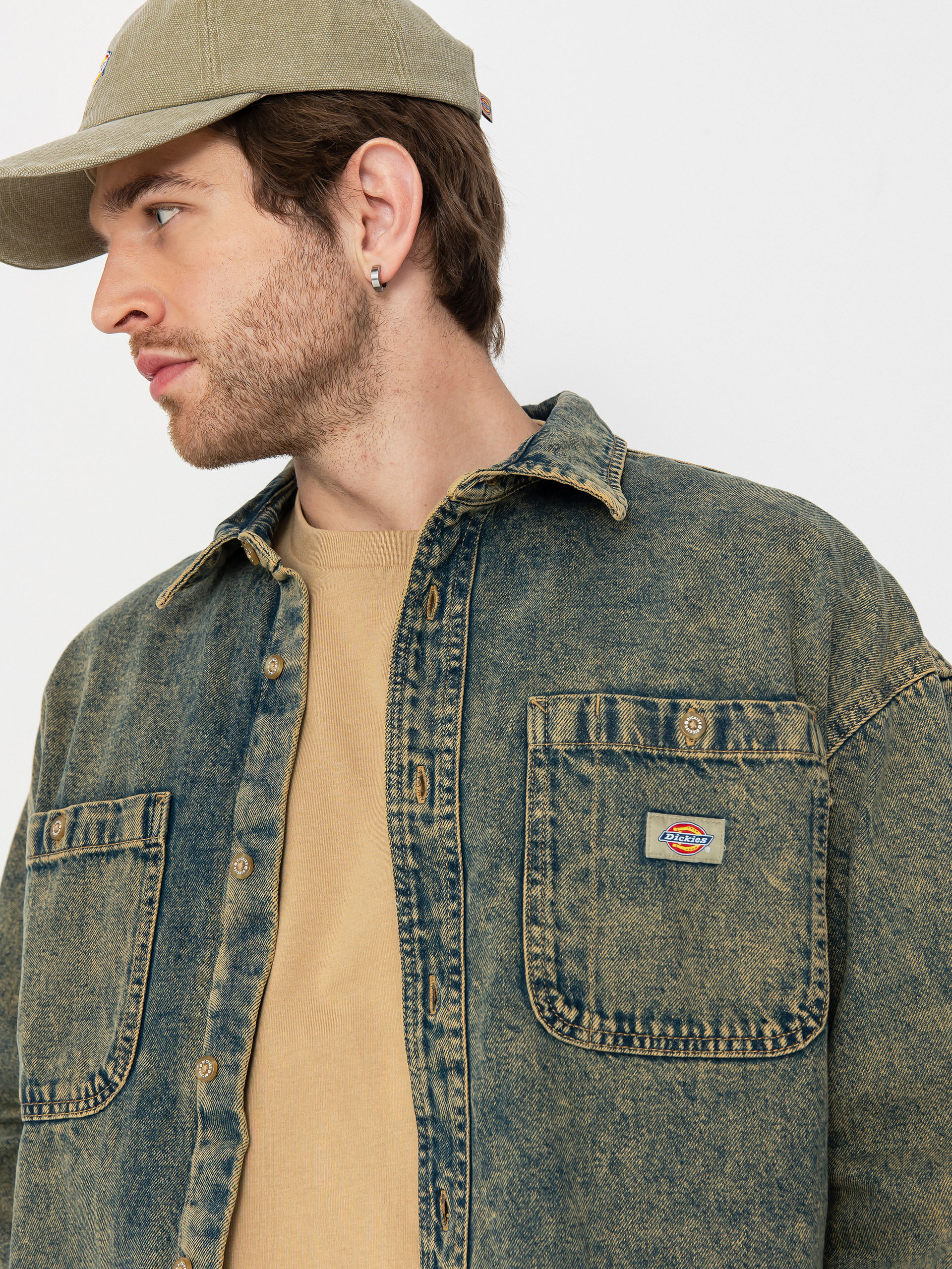 Koszula Dickies Houston (yellow fade indigo)