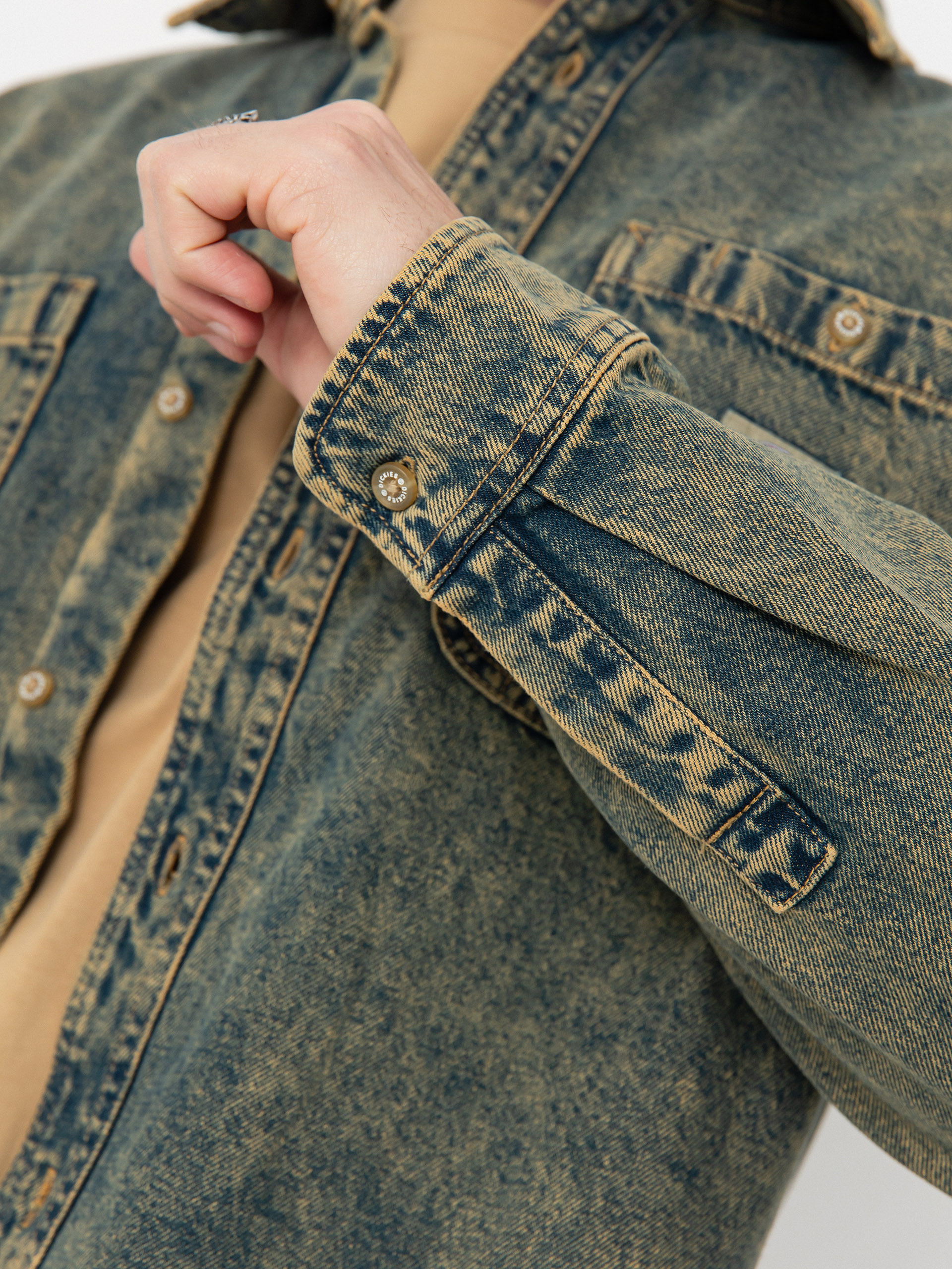 Koszula Dickies Houston (yellow fade indigo)