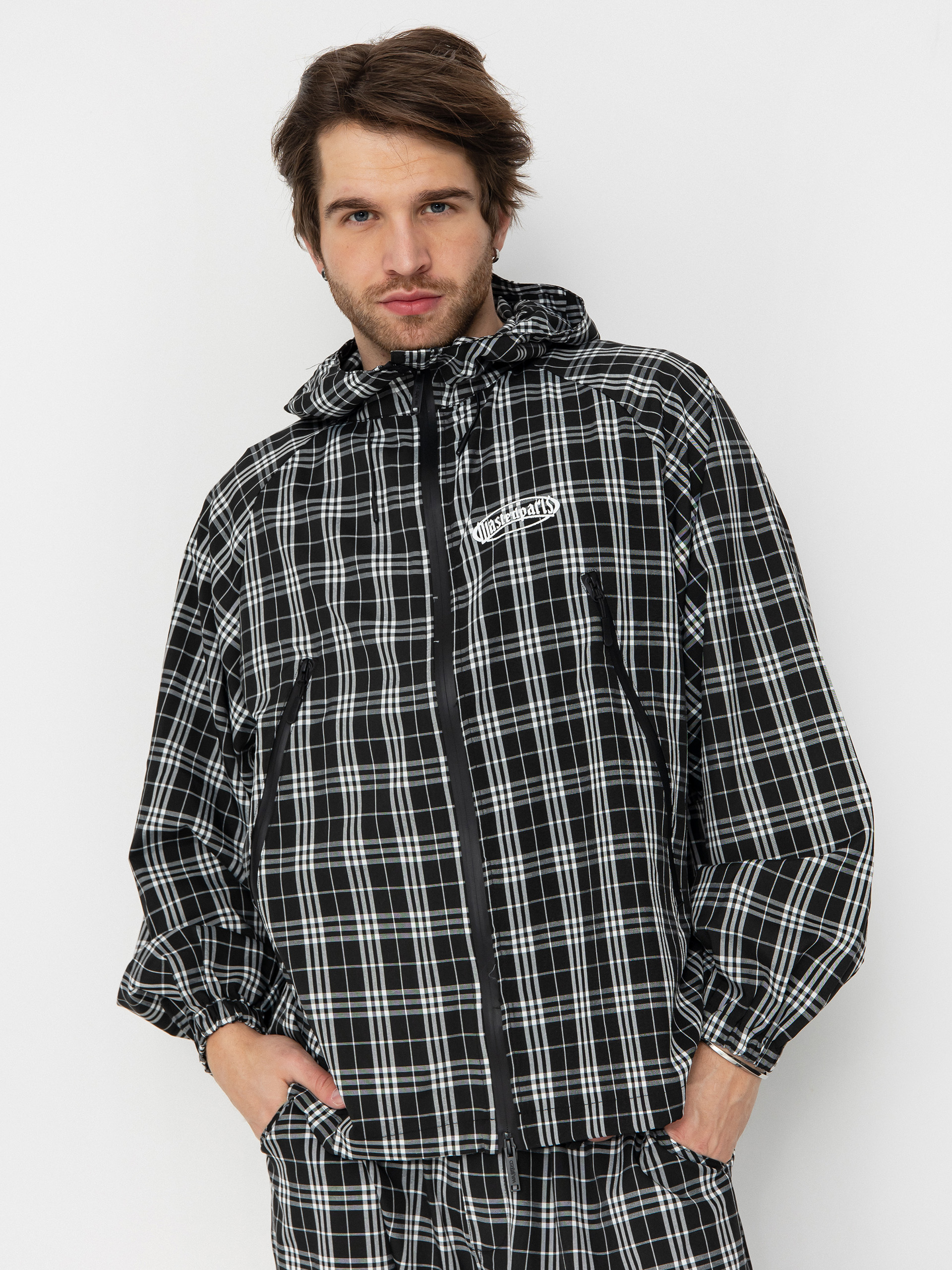 Kurtka Wasted Paris Yard Tartan Windbreaker (black/white)