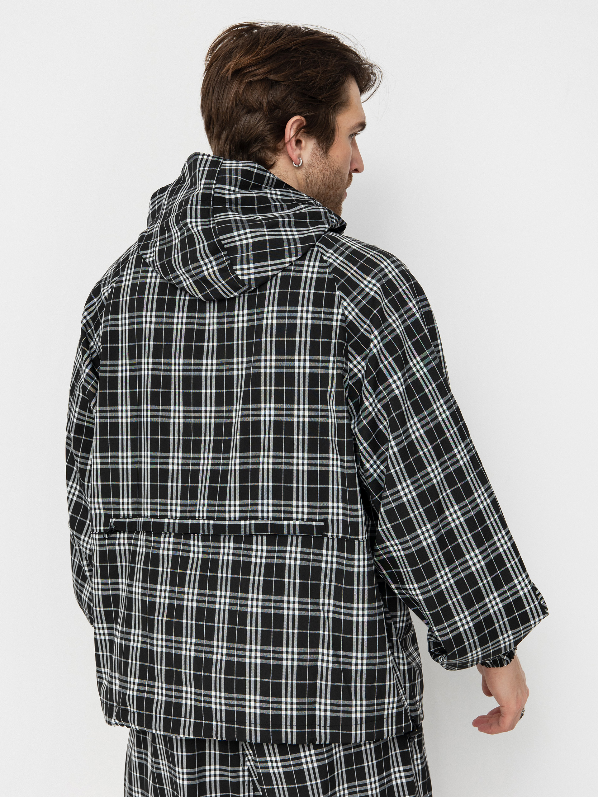 Kurtka Wasted Paris Yard Tartan Windbreaker (black/white)