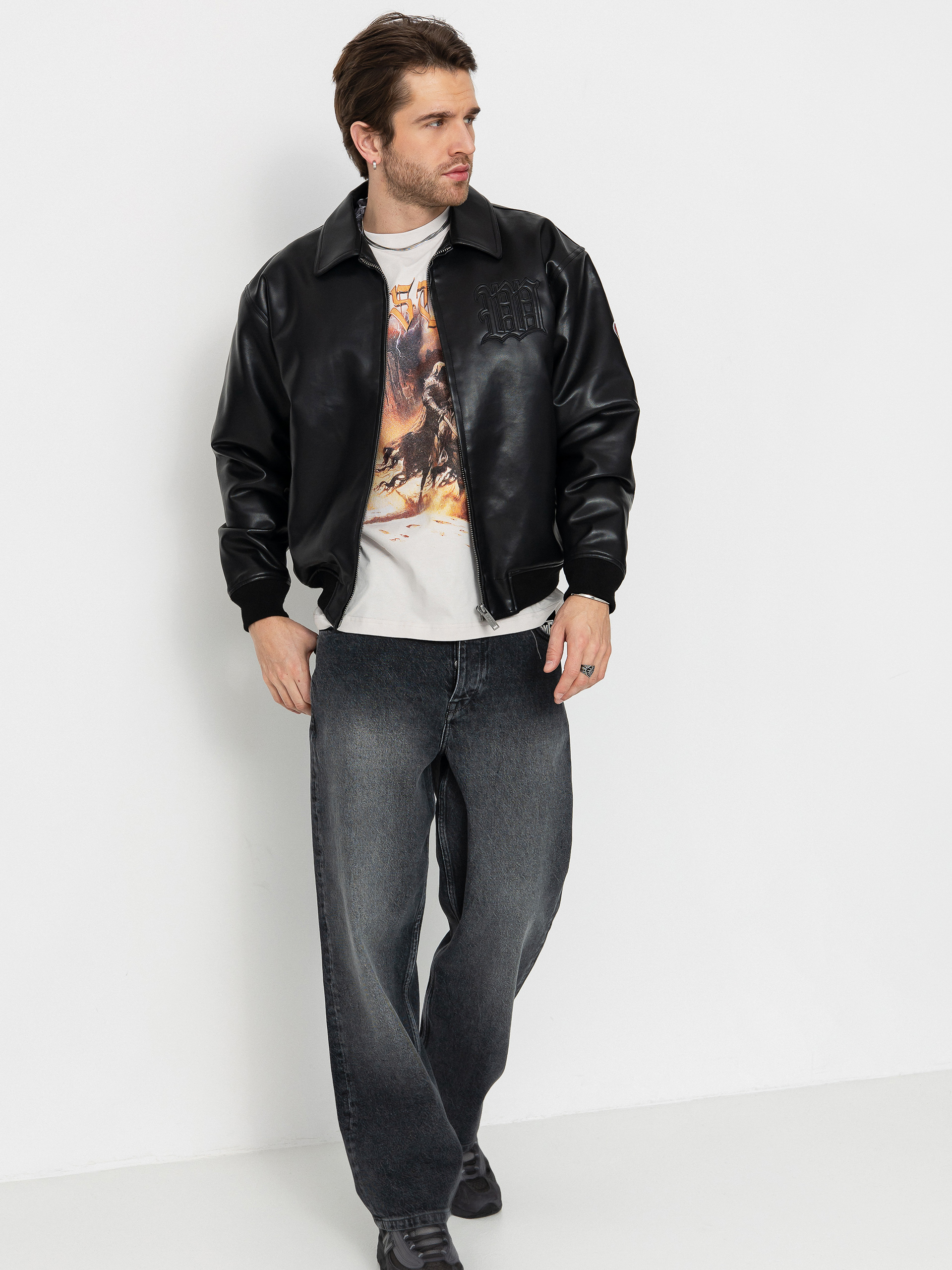 Kurtka Wasted Paris Kingdom Curve Varsity (black)