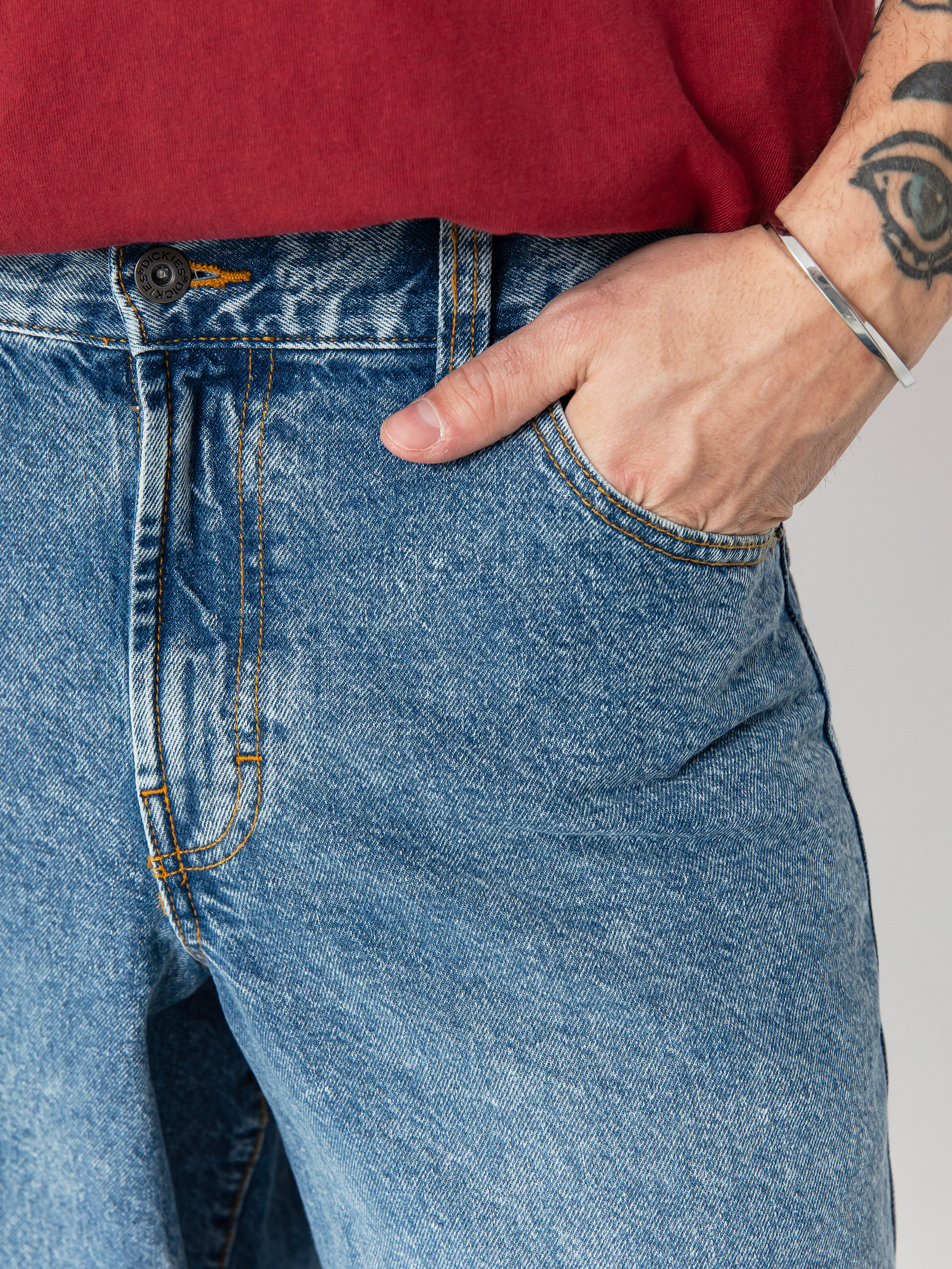 Spodnie Dickies Loose Wave (rinsed blue w/fade)