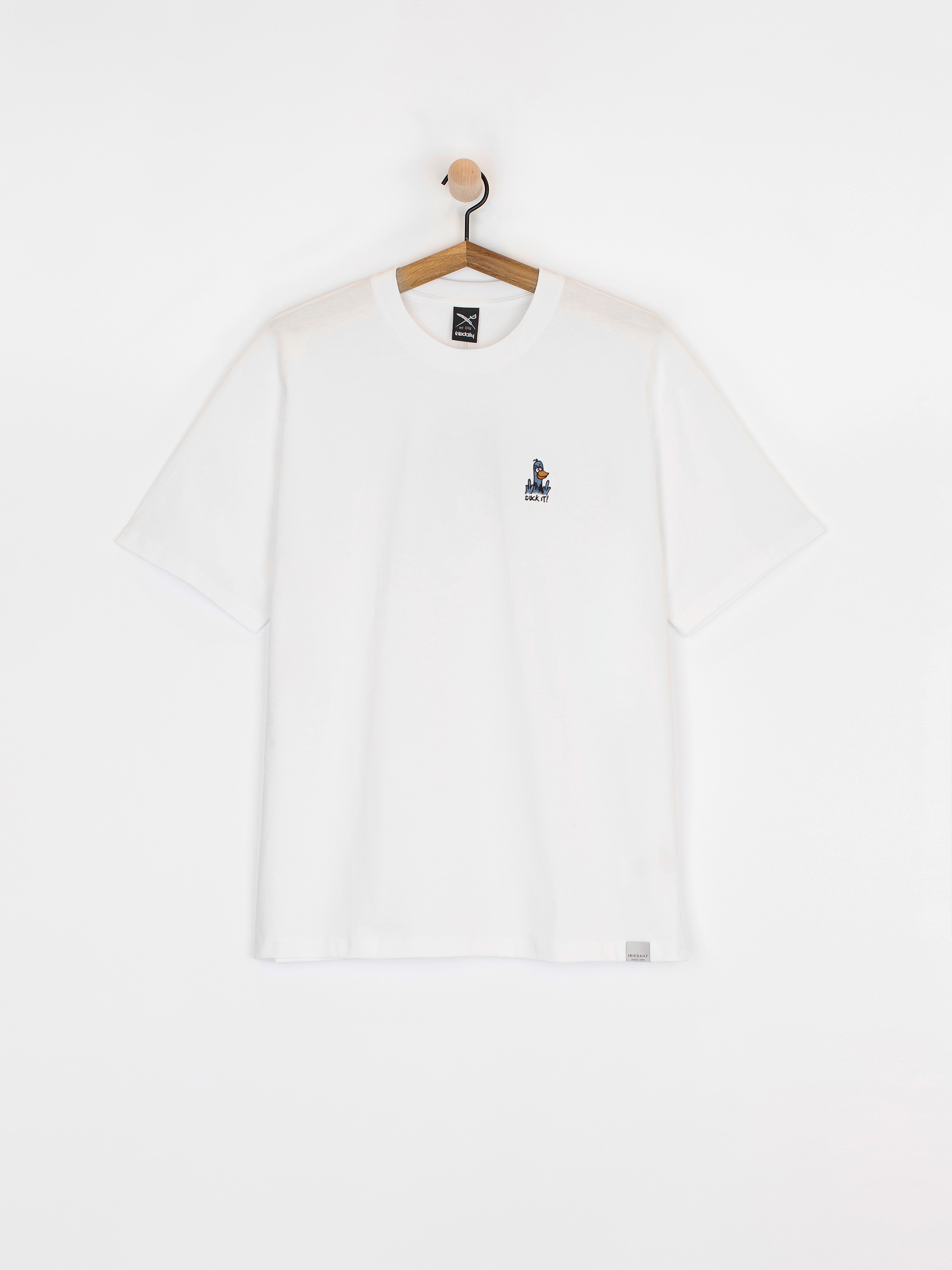 IRIEDAILY What The Duck Tee: Maglietta Uomo In Cotone Biologico, Girocollo, Peso 200 G/m², Prodotta In Portogallo, Design Originale