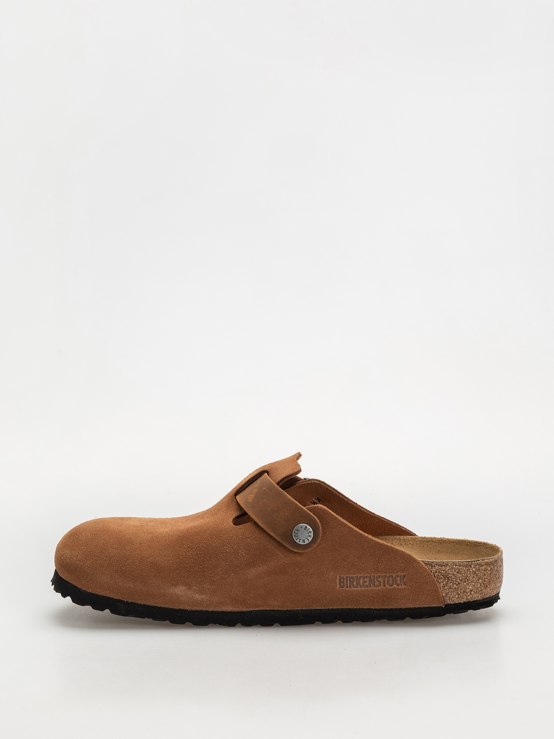 Klapki Birkenstock Boston Suede Oiled Leather Regular (cognac)