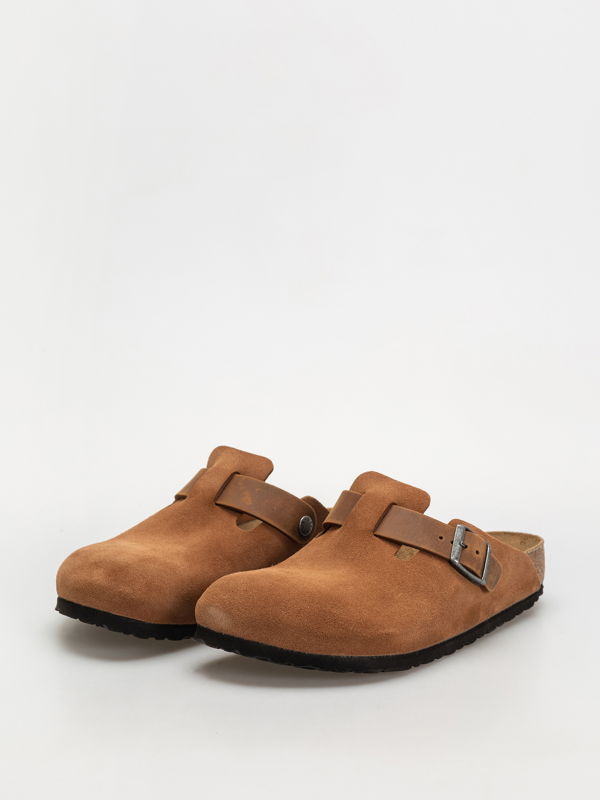 Klapki Birkenstock Boston Suede Oiled Leather Regular (cognac)