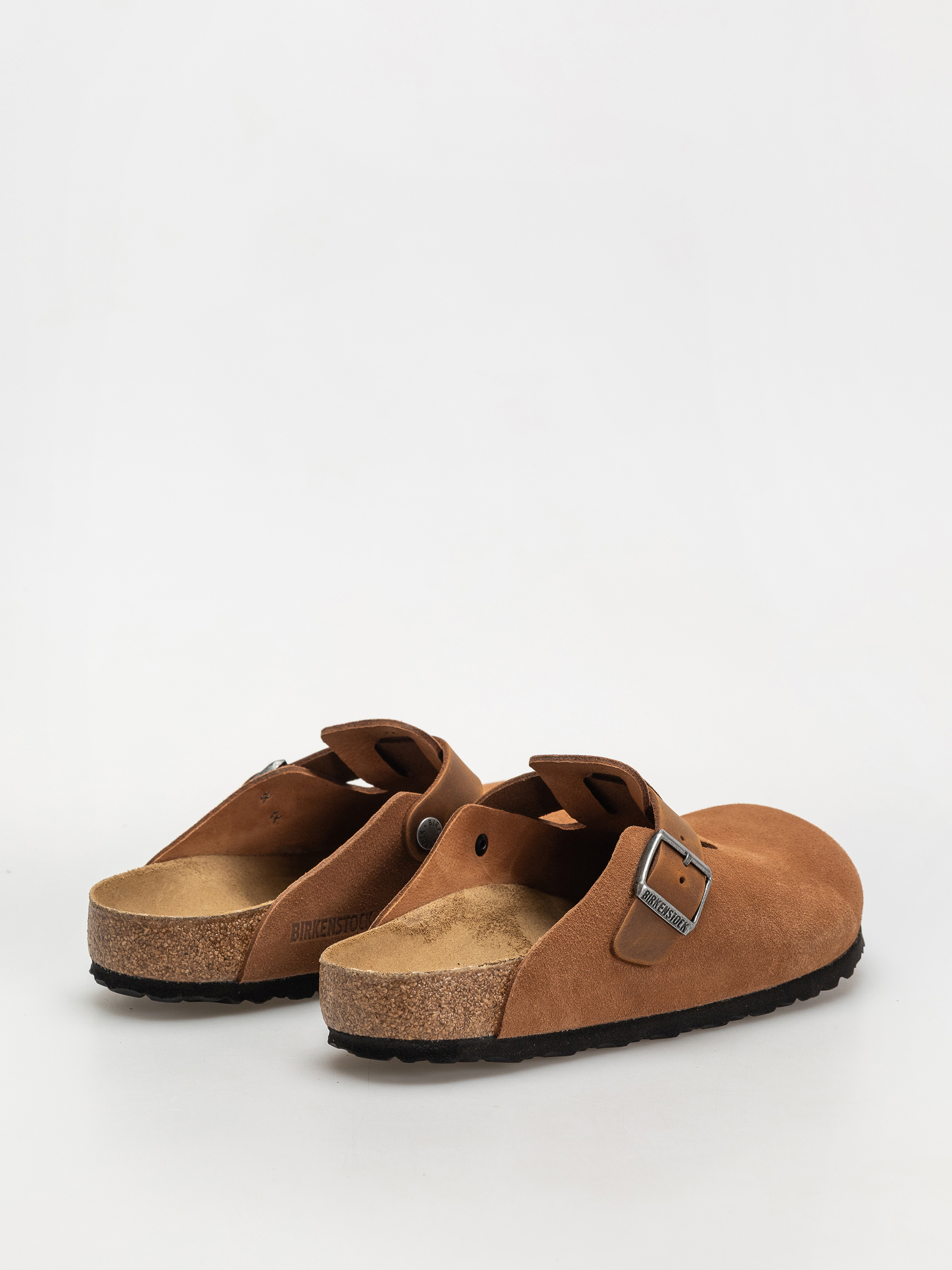 Klapki Birkenstock Boston Suede Oiled Leather Regular (cognac)