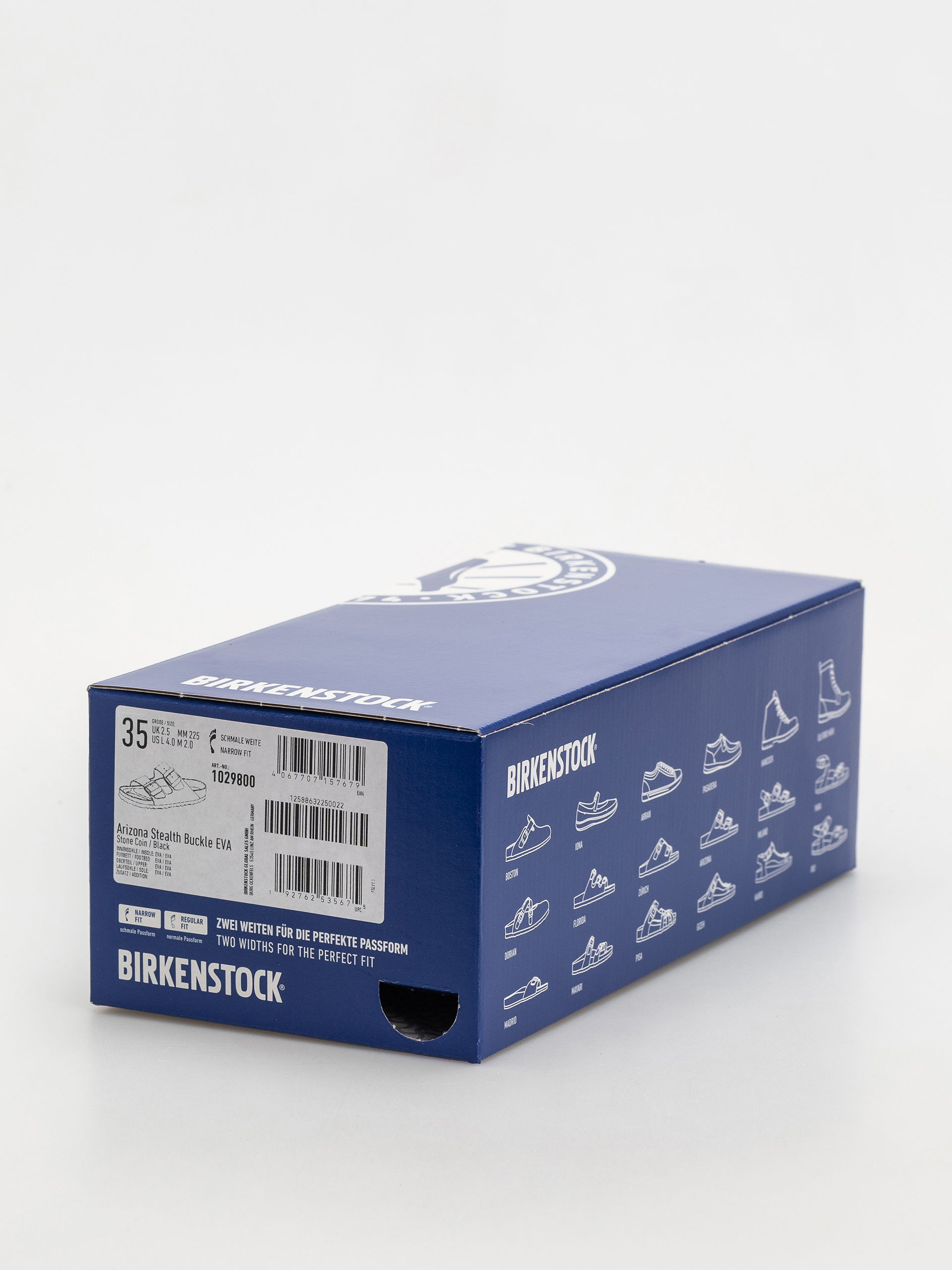 Klapki Birkenstock Arizona Stealth Buckle EVA Narrow Wmn (stone coin/black)