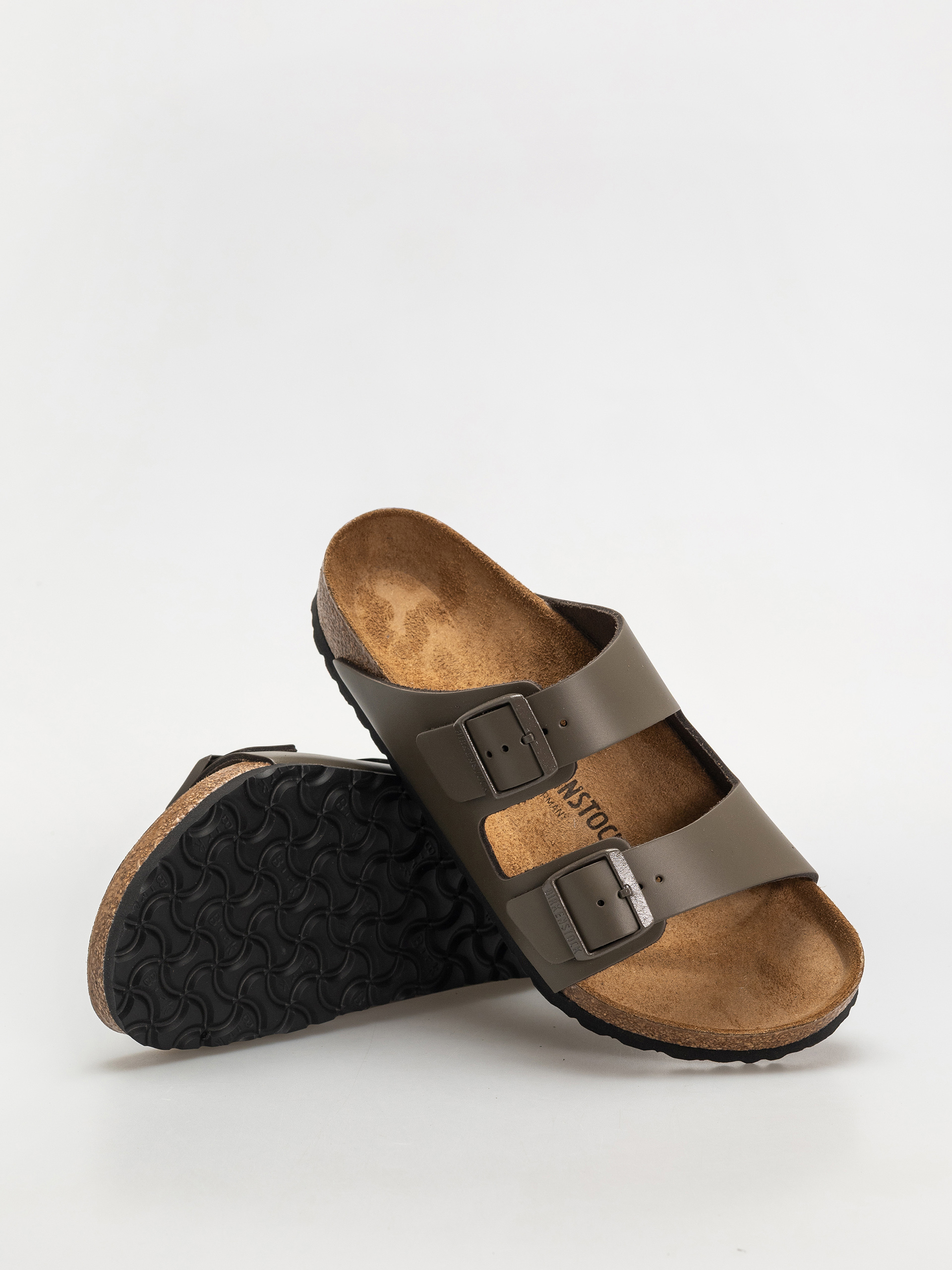 Klapki Birkenstock Arizona Natural Leather Regular (concrete gray)