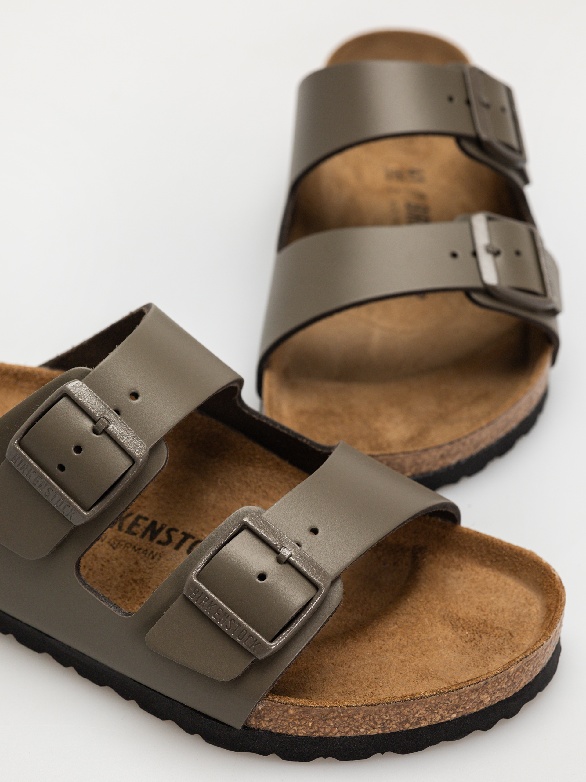 Klapki Birkenstock Arizona Natural Leather Regular (concrete gray)