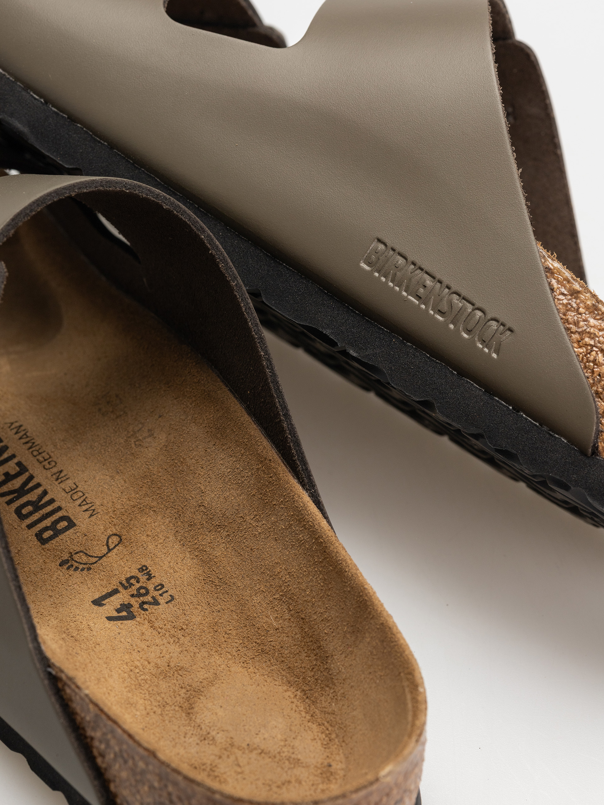 Klapki Birkenstock Arizona Natural Leather Regular (concrete gray)