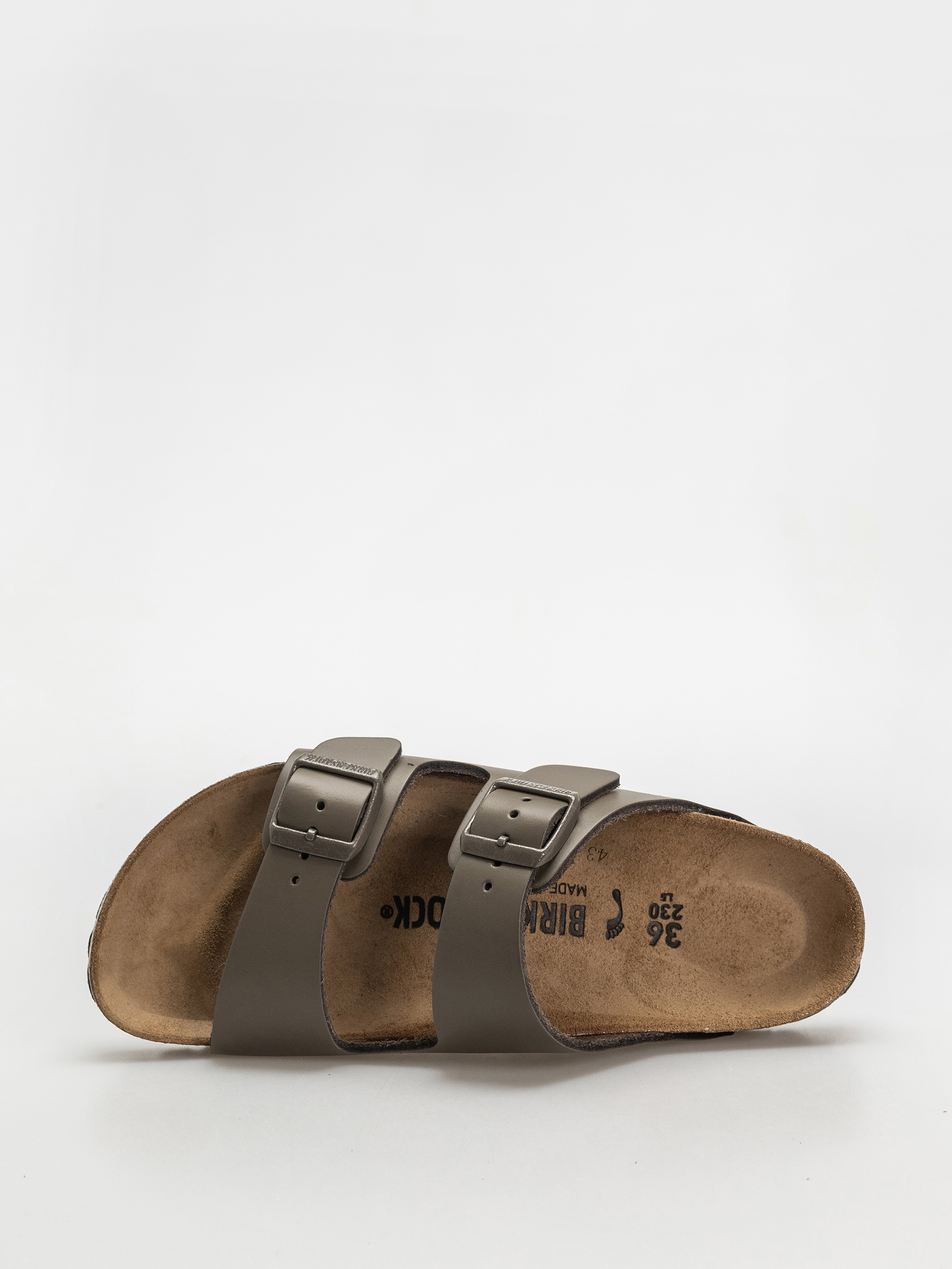 Klapki Birkenstock Arizona Natural Leather Narrow Wmn (concrete gray)