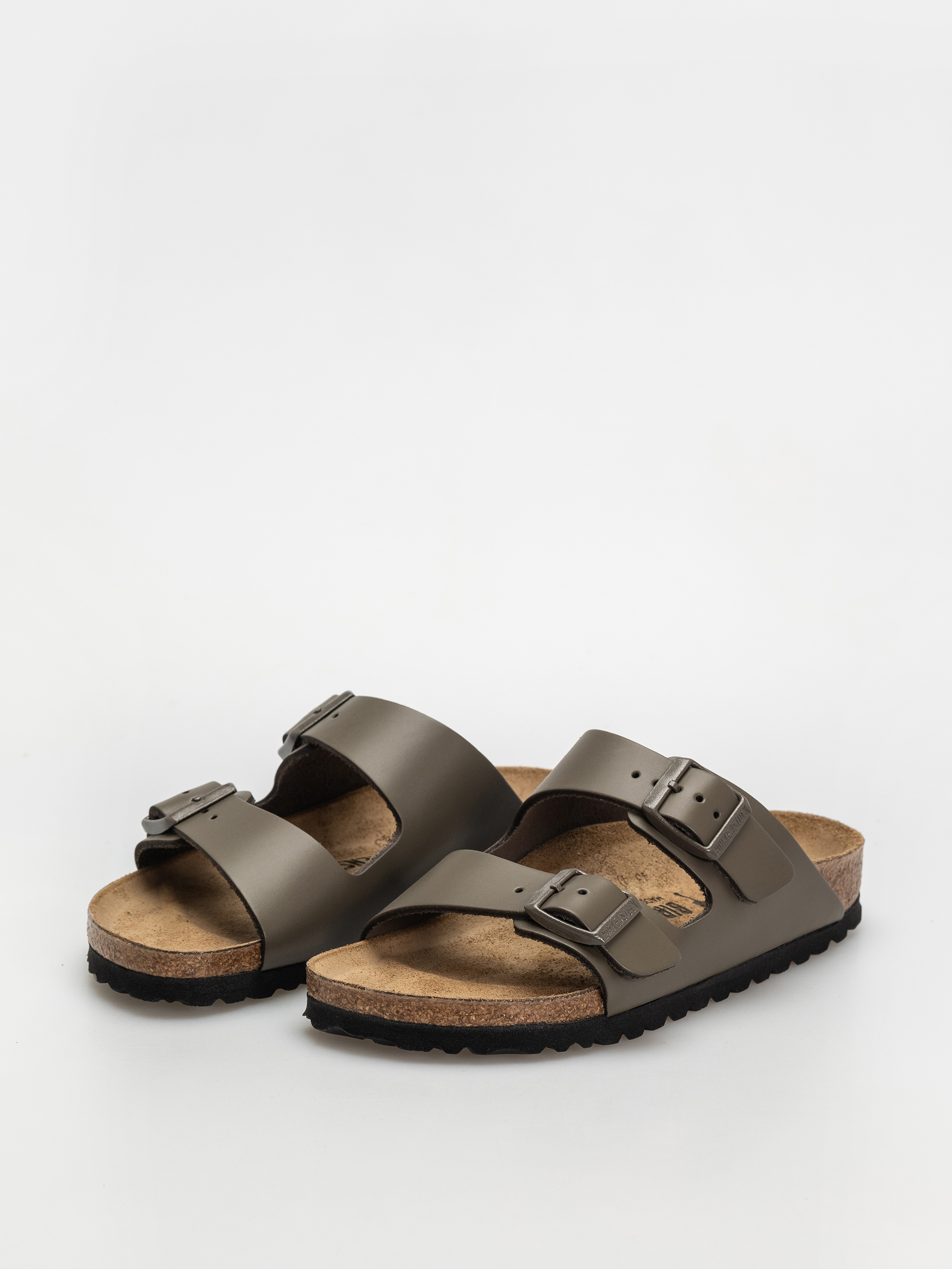 Klapki Birkenstock Arizona Natural Leather Narrow Wmn (concrete gray)