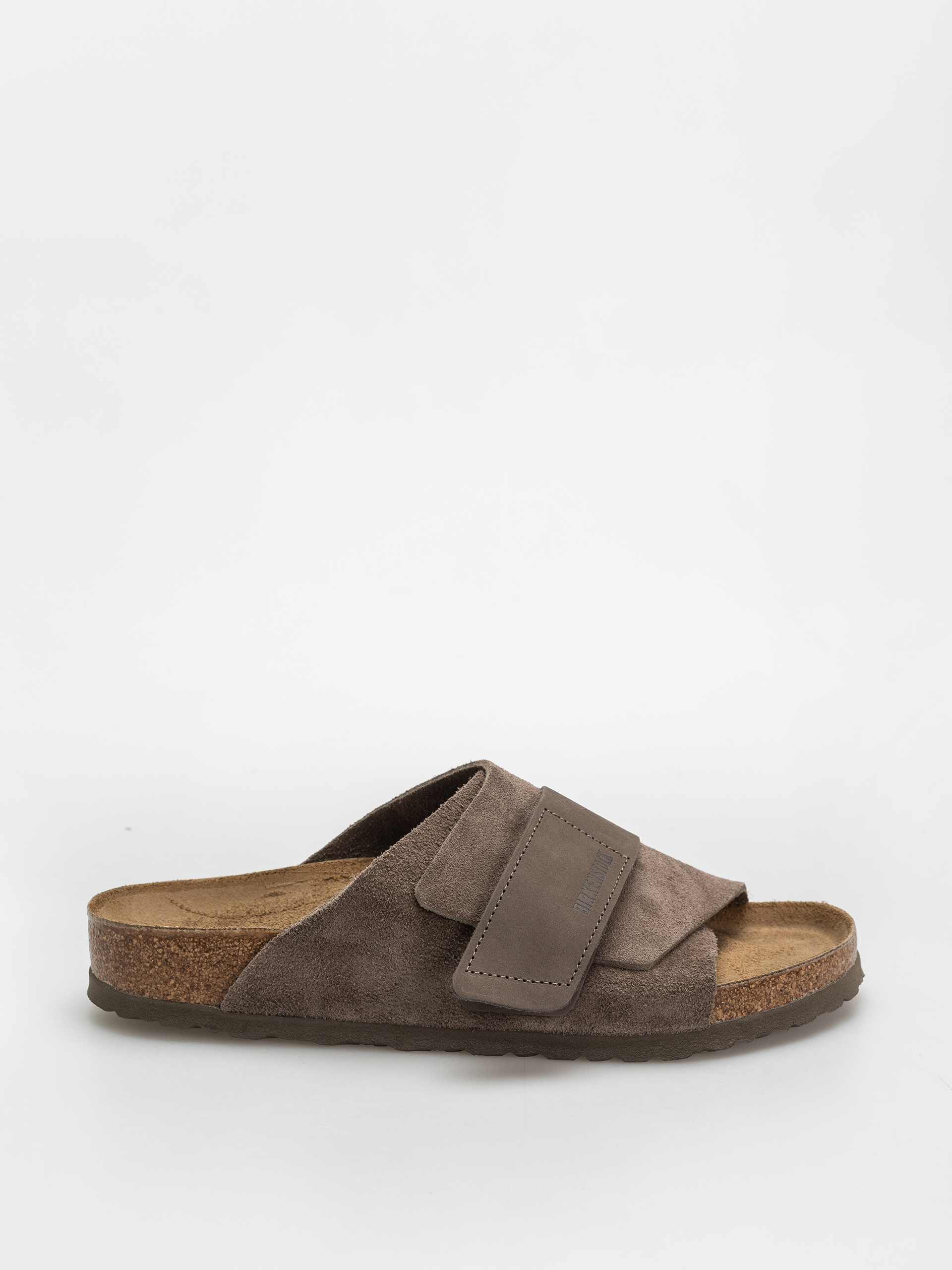Klapki Birkenstock Kyoto Nubuck Suede Leather Regular (concrete gray)
