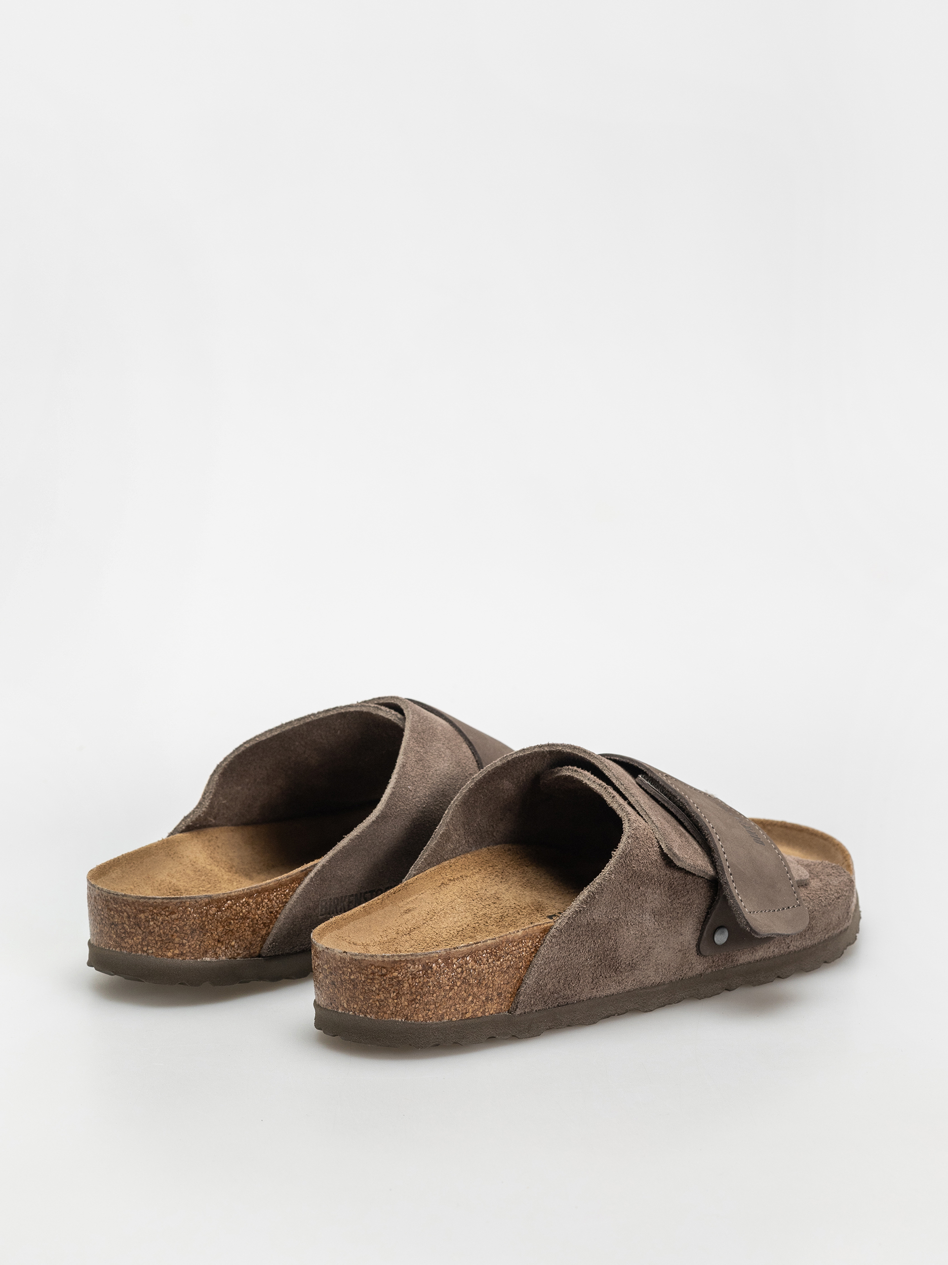 Klapki Birkenstock Kyoto Nubuck Suede Leather Regular (concrete gray)