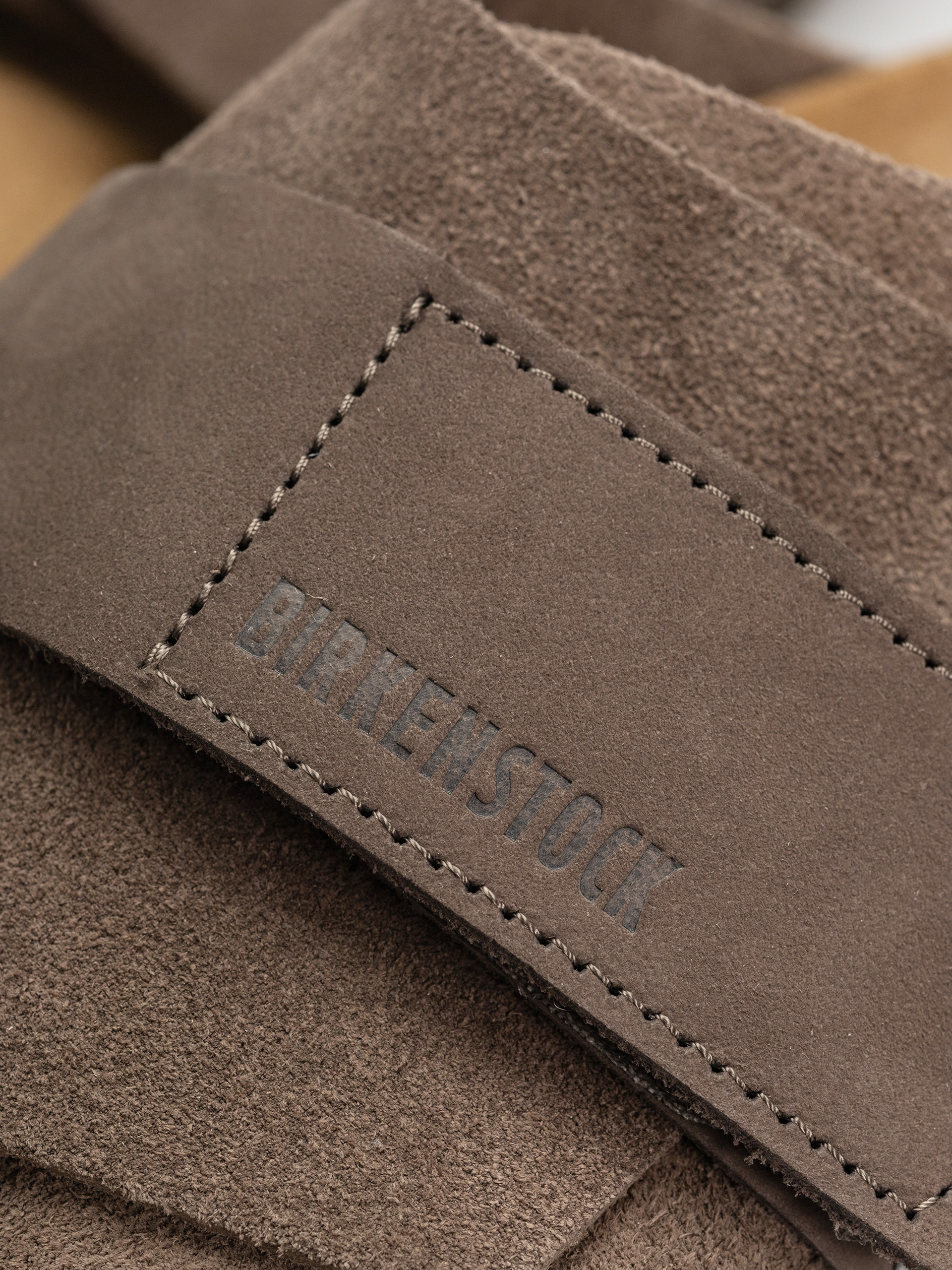 Klapki Birkenstock Kyoto Nubuck Suede Leather Regular (concrete gray)
