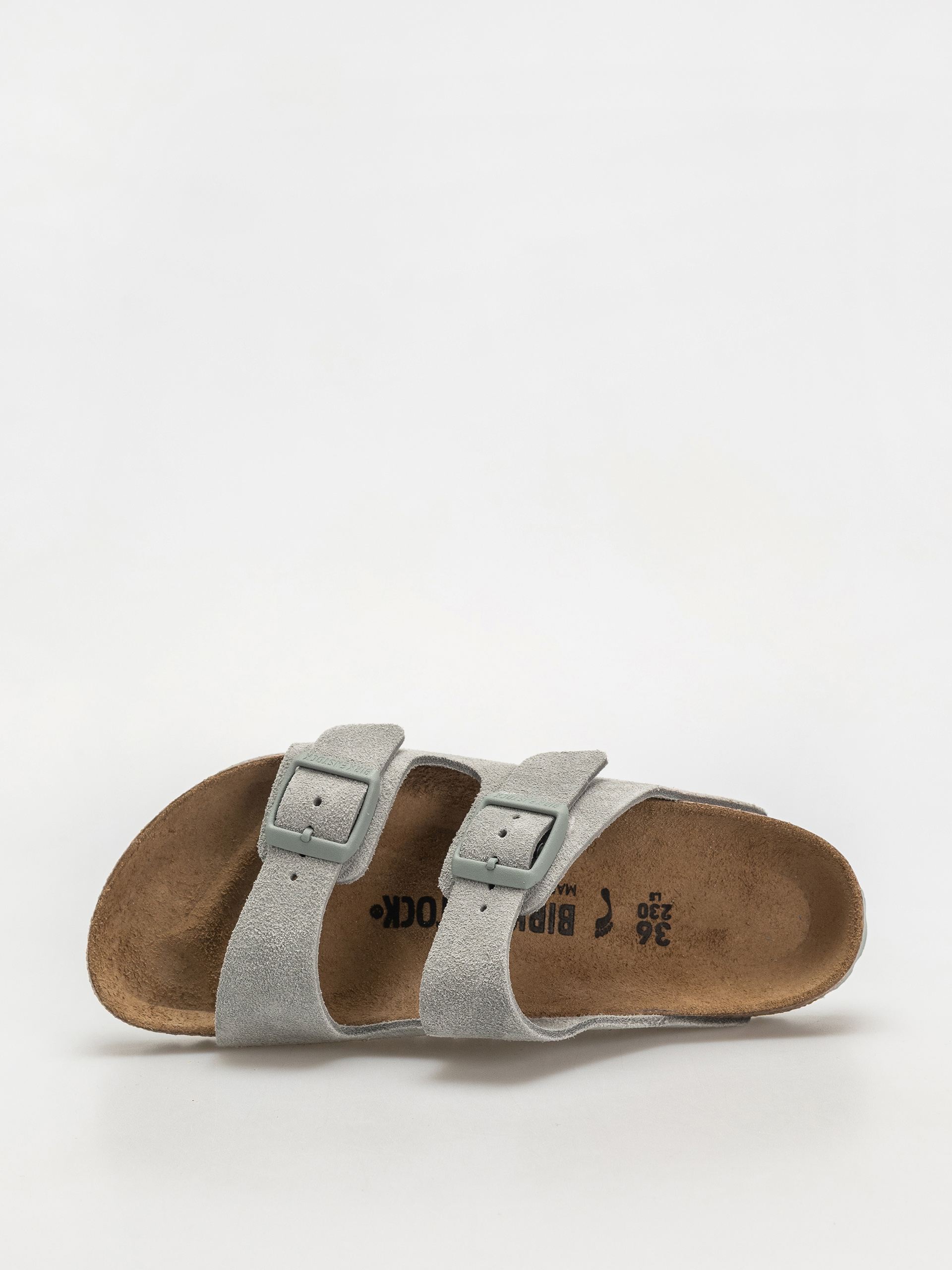 Klapki Birkenstock Arizona Suede Leather Narrow Wmn (pure sage)