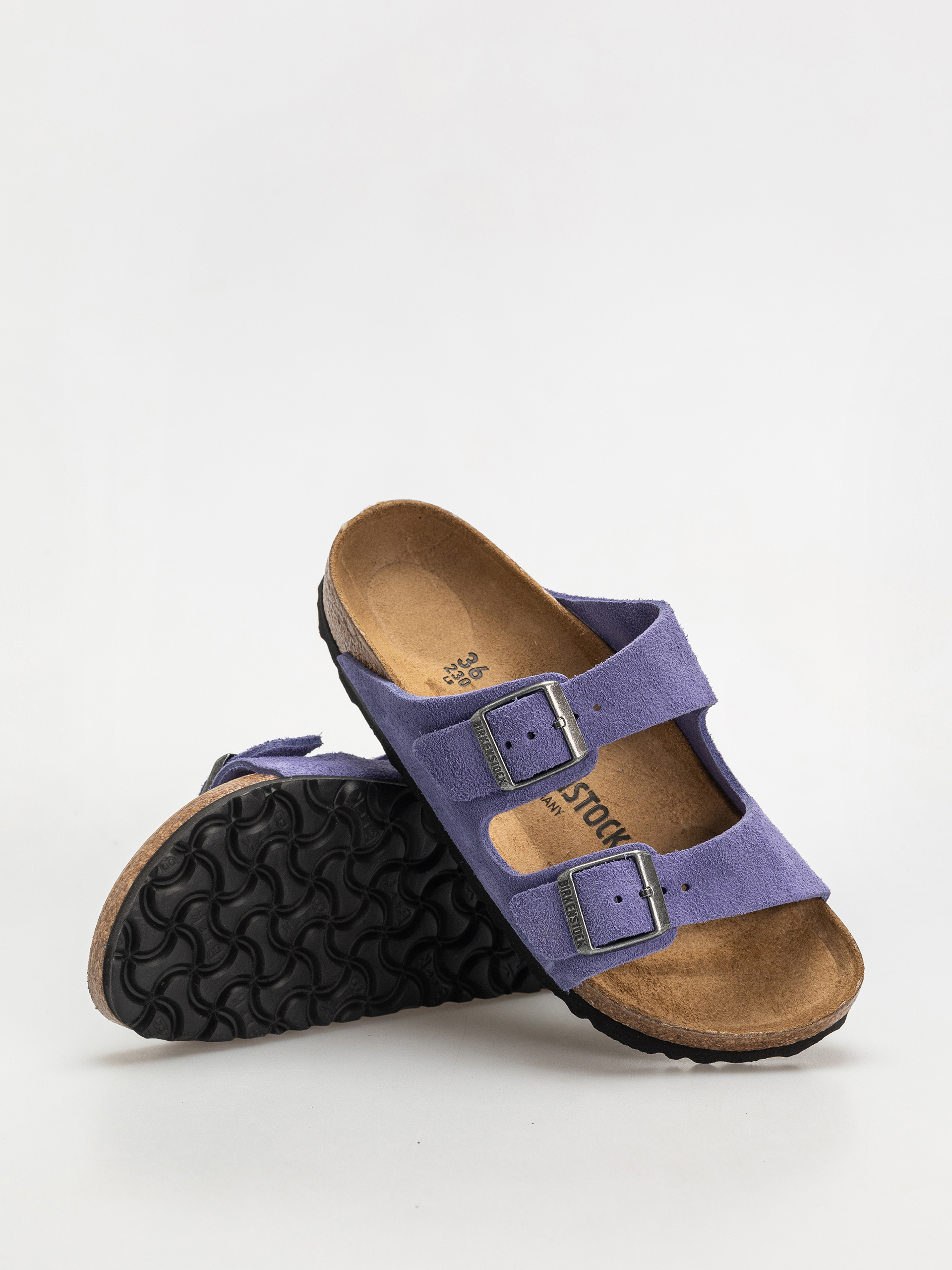 Klapki Birkenstock Arizona Suede Leather Narrow Wmn (purple dusk)