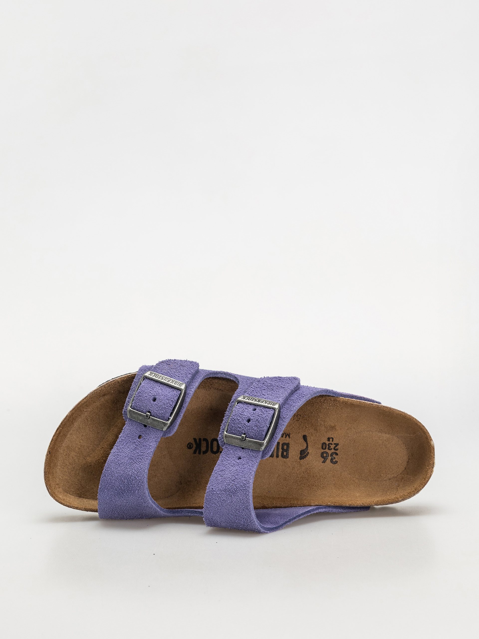 Klapki Birkenstock Arizona Suede Leather Narrow Wmn (purple dusk)