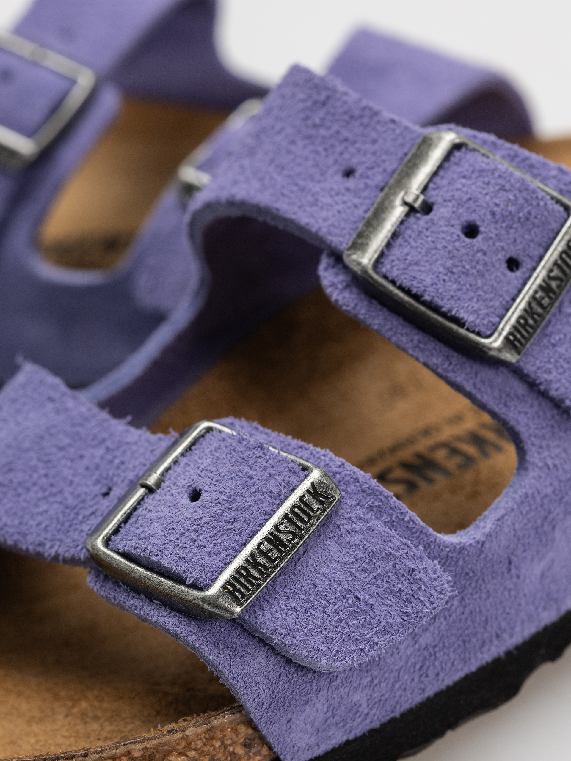 Klapki Birkenstock Arizona Suede Leather Narrow Wmn (purple dusk)