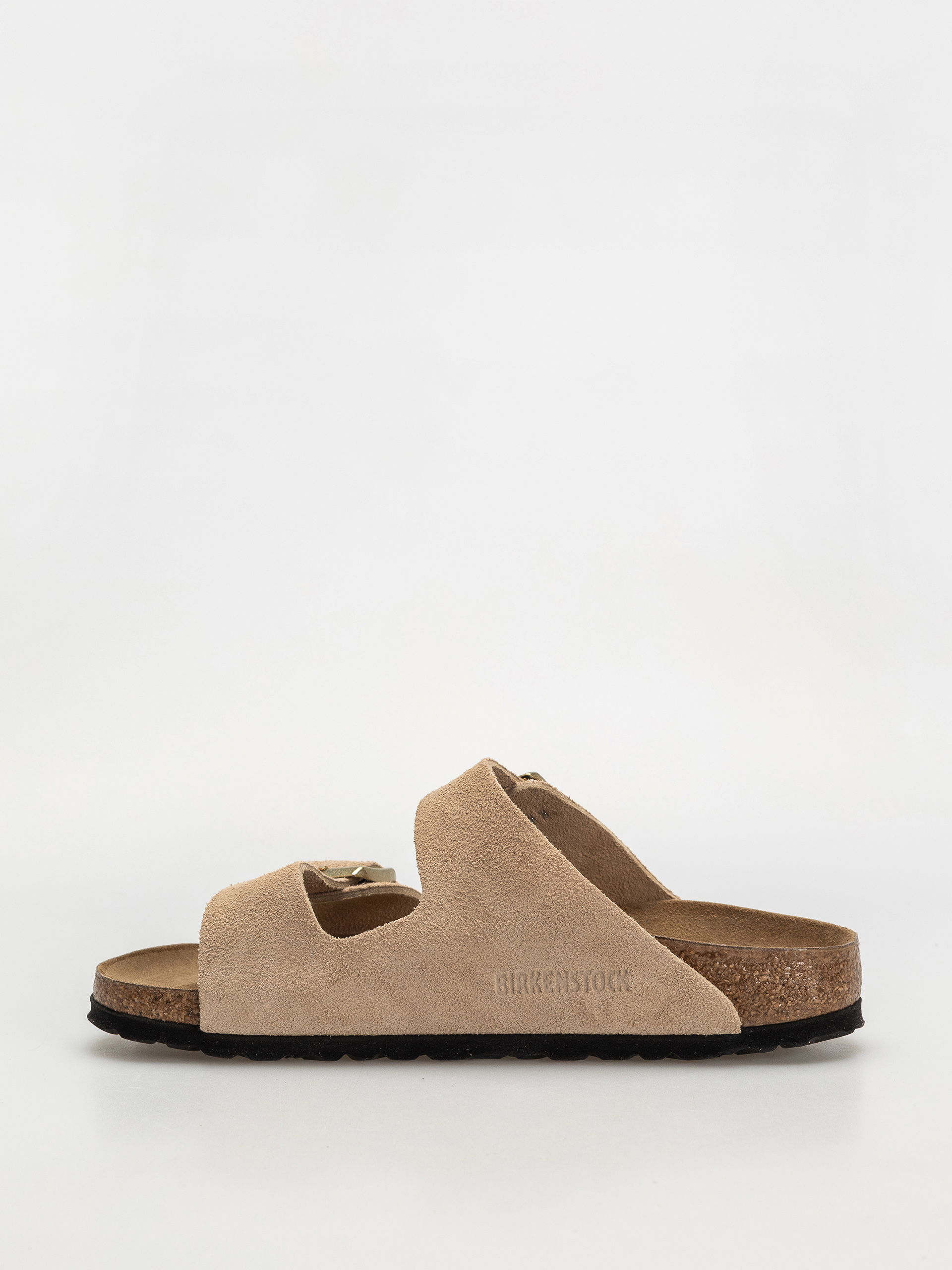 Klapki Birkenstock Arizona Suede Leather Narrow Wmn (sandcastle)