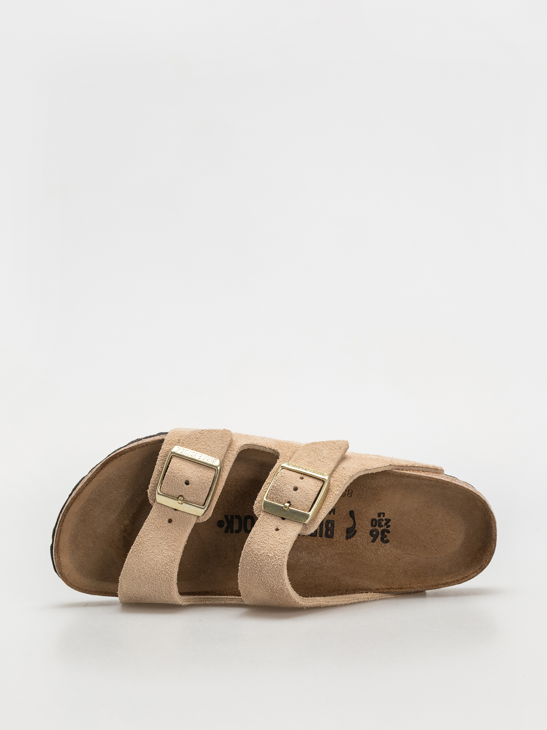 Klapki Birkenstock Arizona Suede Leather Narrow Wmn (sandcastle)
