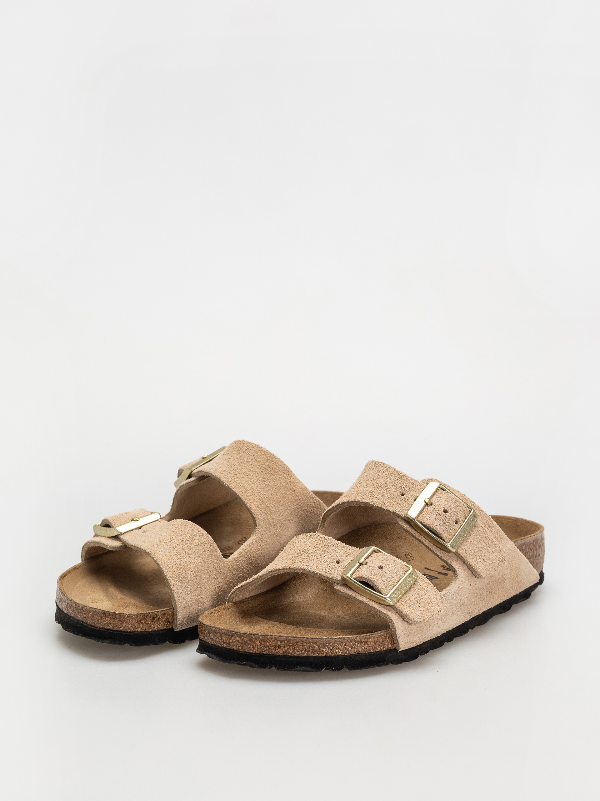 Klapki Birkenstock Arizona Suede Leather Narrow Wmn (sandcastle)