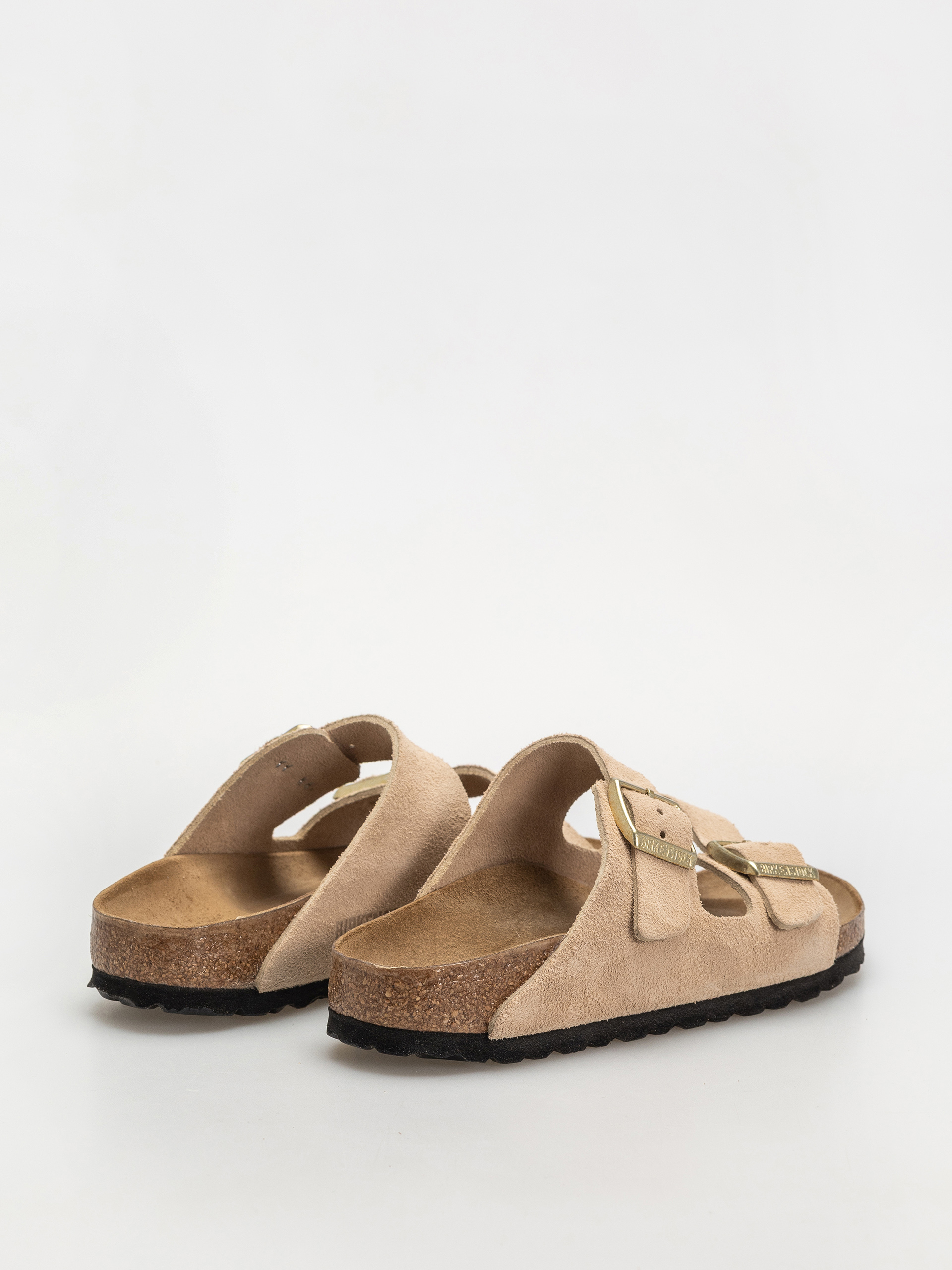 Klapki Birkenstock Arizona Suede Leather Narrow Wmn (sandcastle)