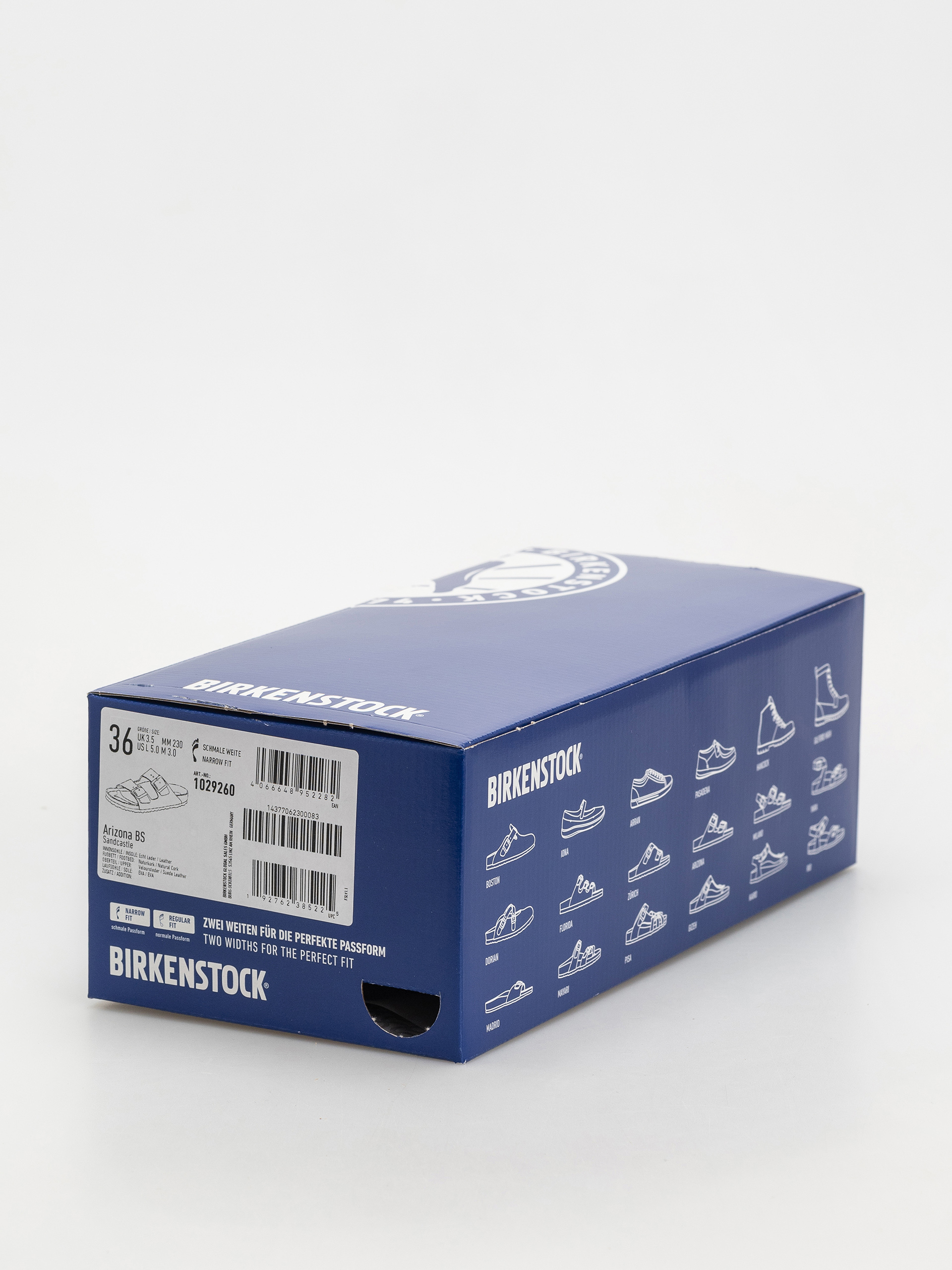 Klapki Birkenstock Arizona Suede Leather Narrow Wmn (sandcastle)